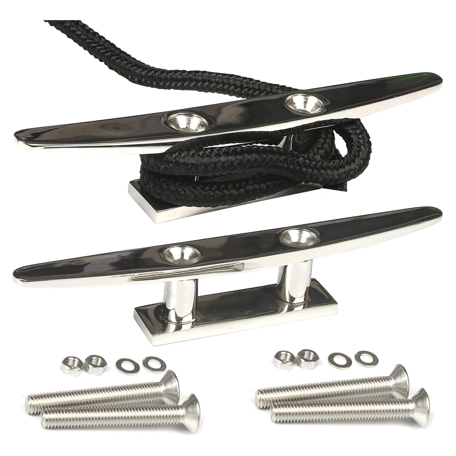Cleats de Barco MX 10 cm Acero Inoxidable 2 Piezas