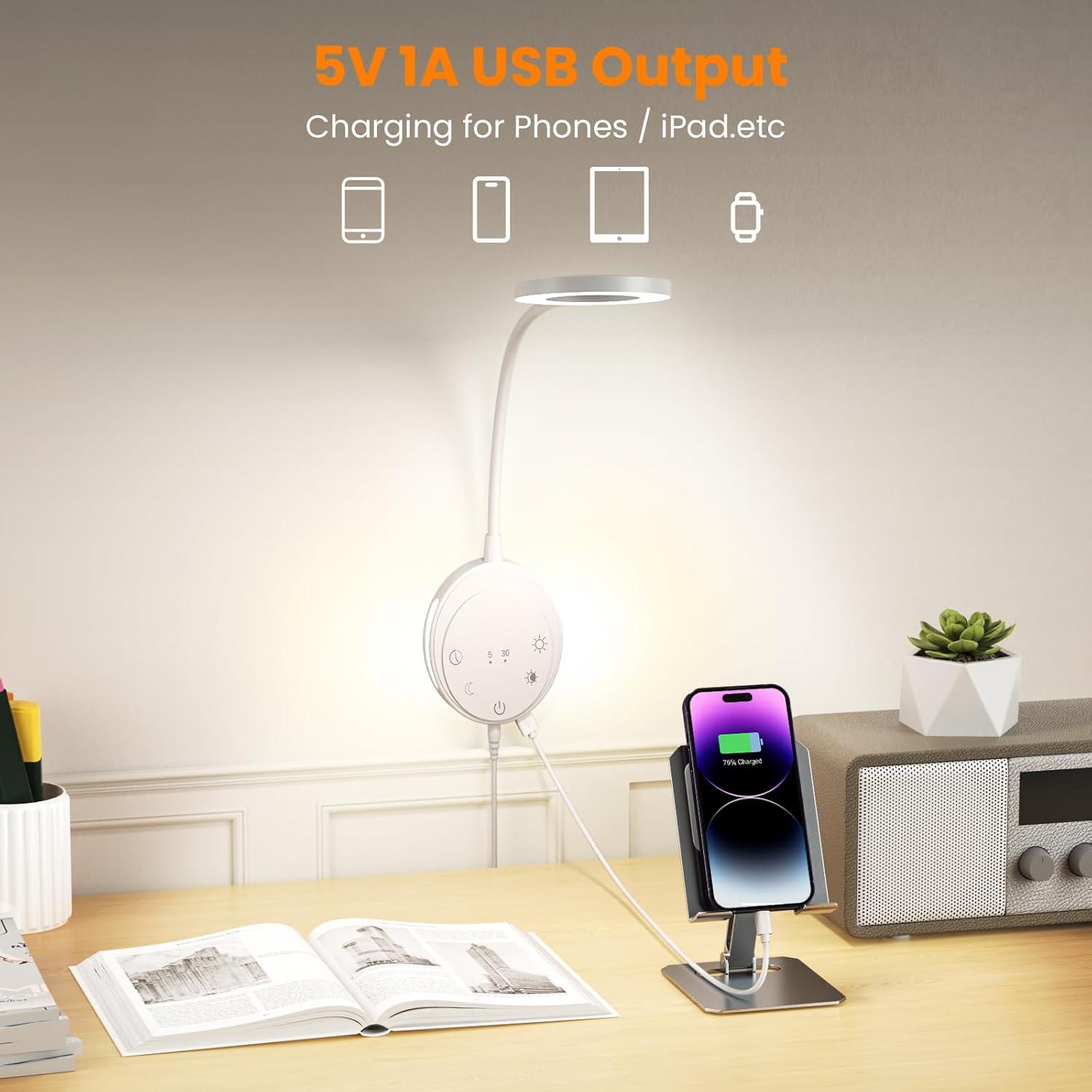 Luz de Lectura Montada en Pared NoeiiT con 5 Temperaturas y USB