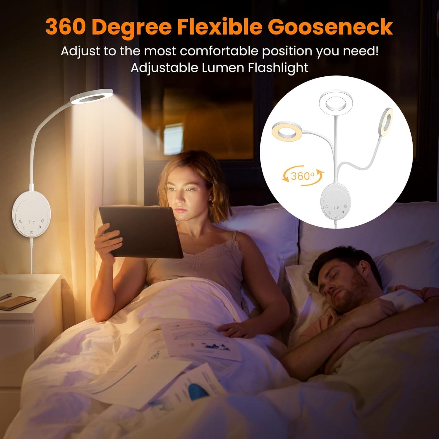 Luz de Lectura Montada en Pared NoeiiT con 5 Temperaturas y USB