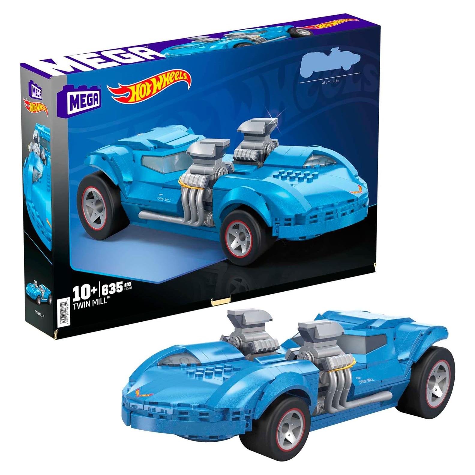 Set de Construcción Mega Hot Wheels Twin Mill 635 Piezas