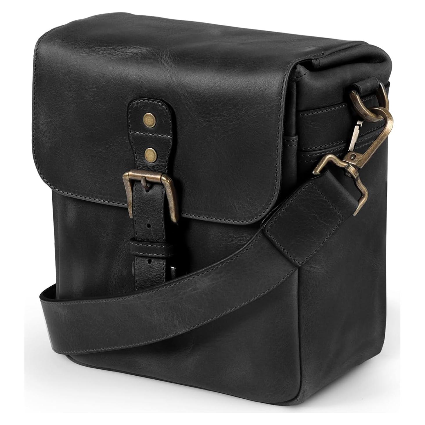 Bolsa de Mensajero MegaGear de Cuero Genuino para Cámaras