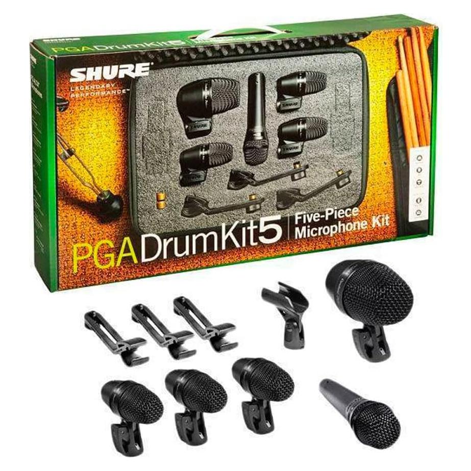 Kit de Micrófonos de Batería Shure PGADRUMKIT5 - 5 Piezas