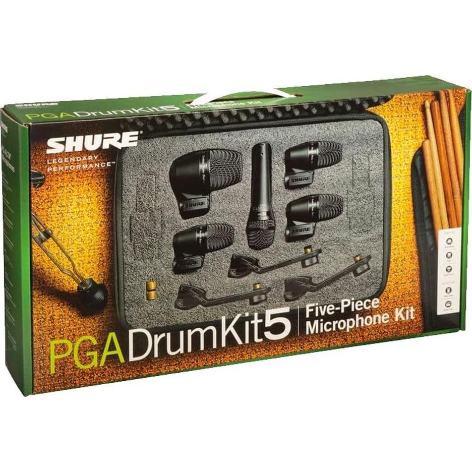 Kit de Micrófonos de Batería Shure PGADRUMKIT5 - 5 Piezas