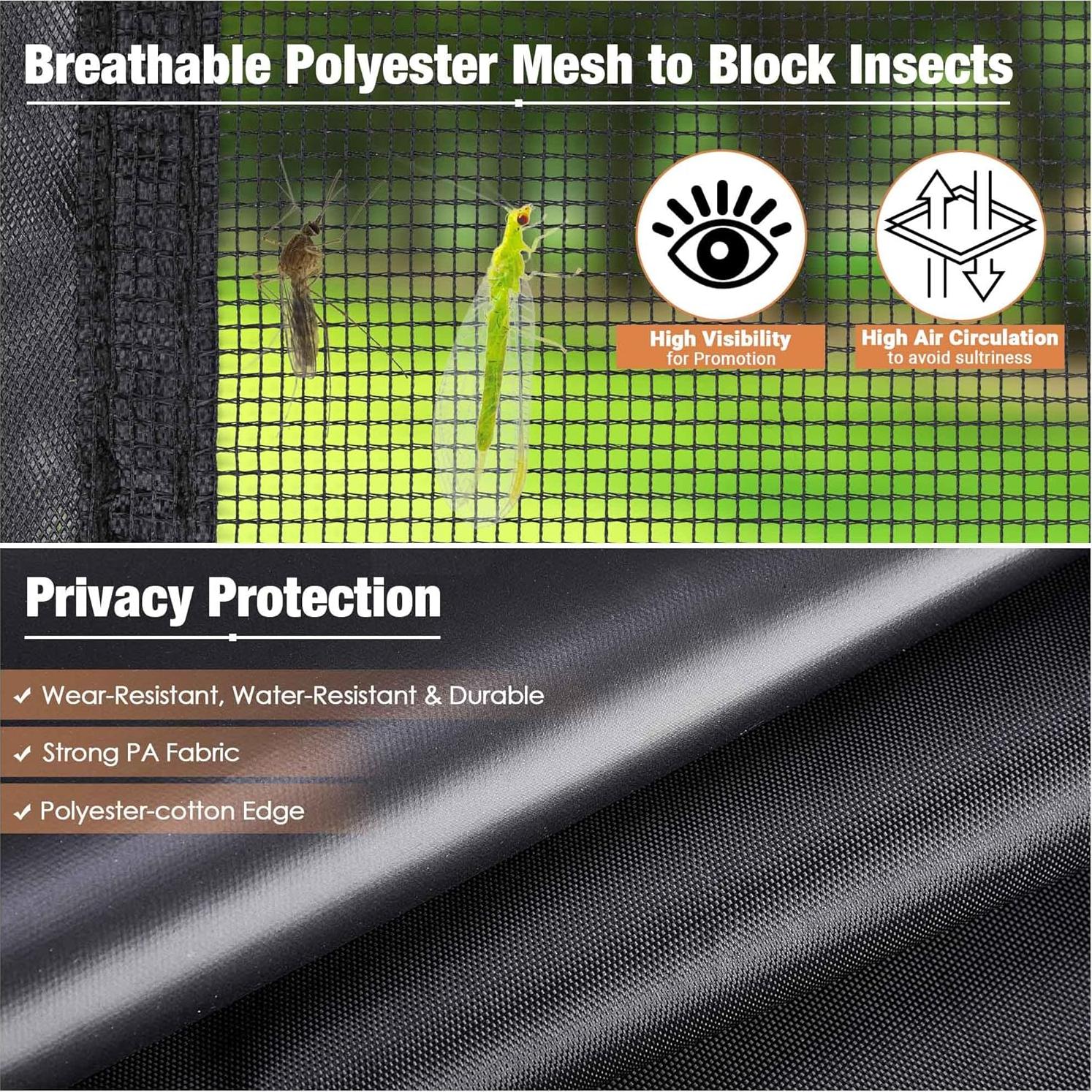 Carpa Plegable Yescom 3.05x3.05m con Paredes de Malla