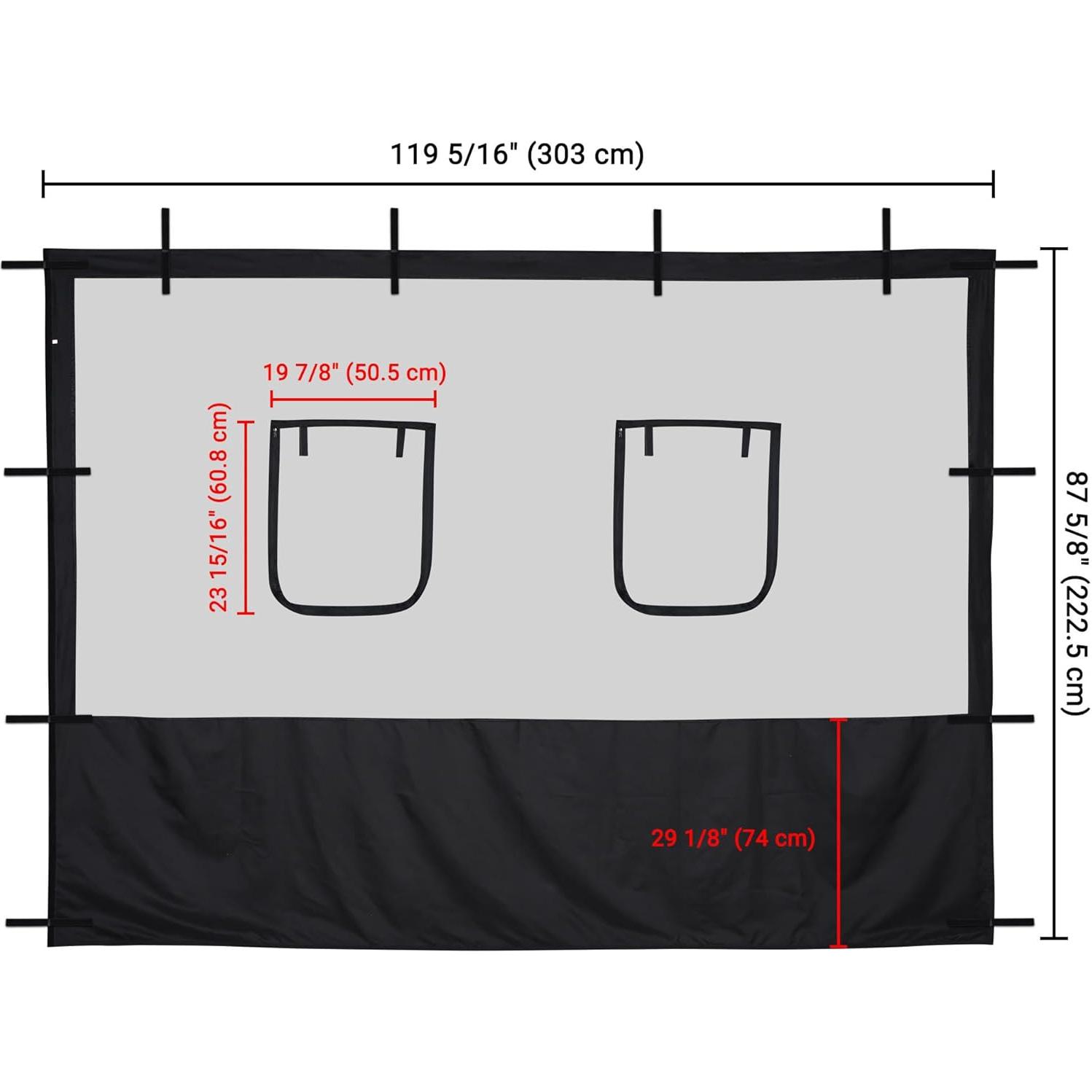 Carpa Plegable Yescom 3.05x3.05m con Paredes de Malla