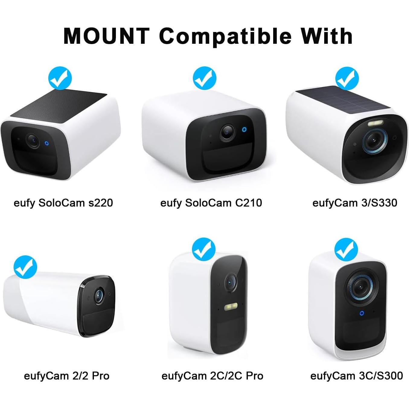 Soporte de Pared Ajustable BFYTN para EufyCam 2C/2C Pro - 2 Paquetes