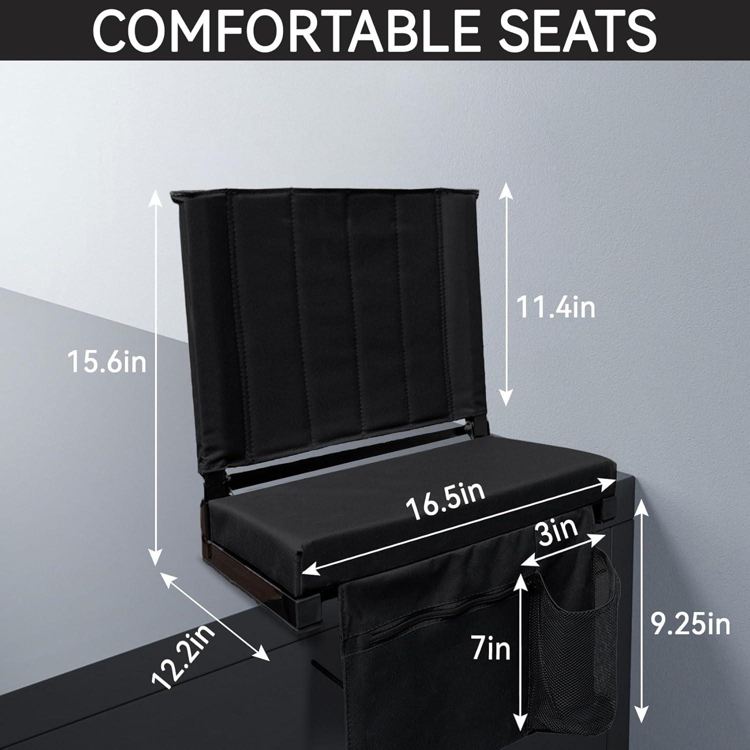 Asiento de Estadio Plegable SamitValt con Respaldo y Cojín