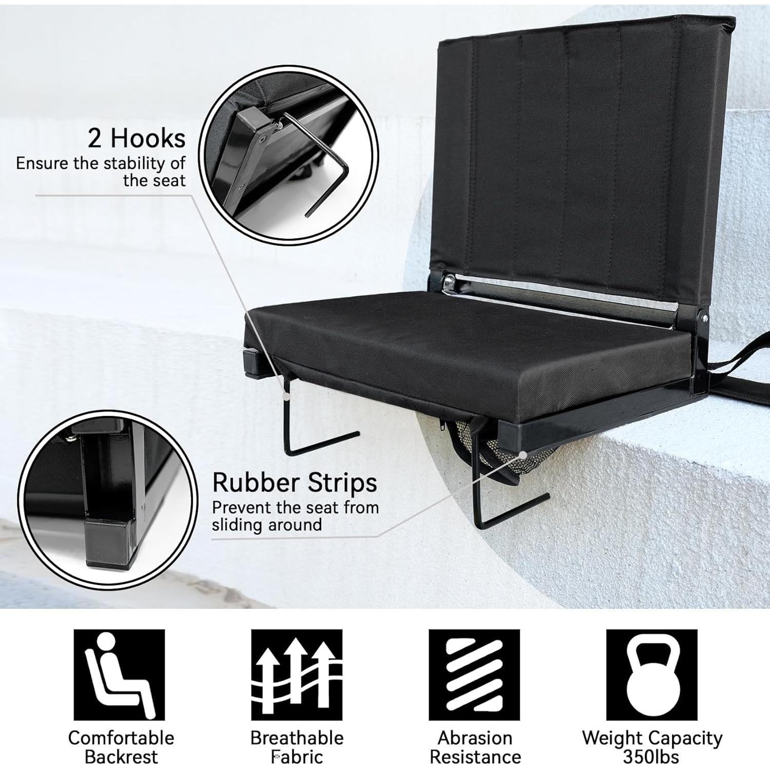 Asiento de Estadio Plegable SamitValt con Respaldo y Cojín