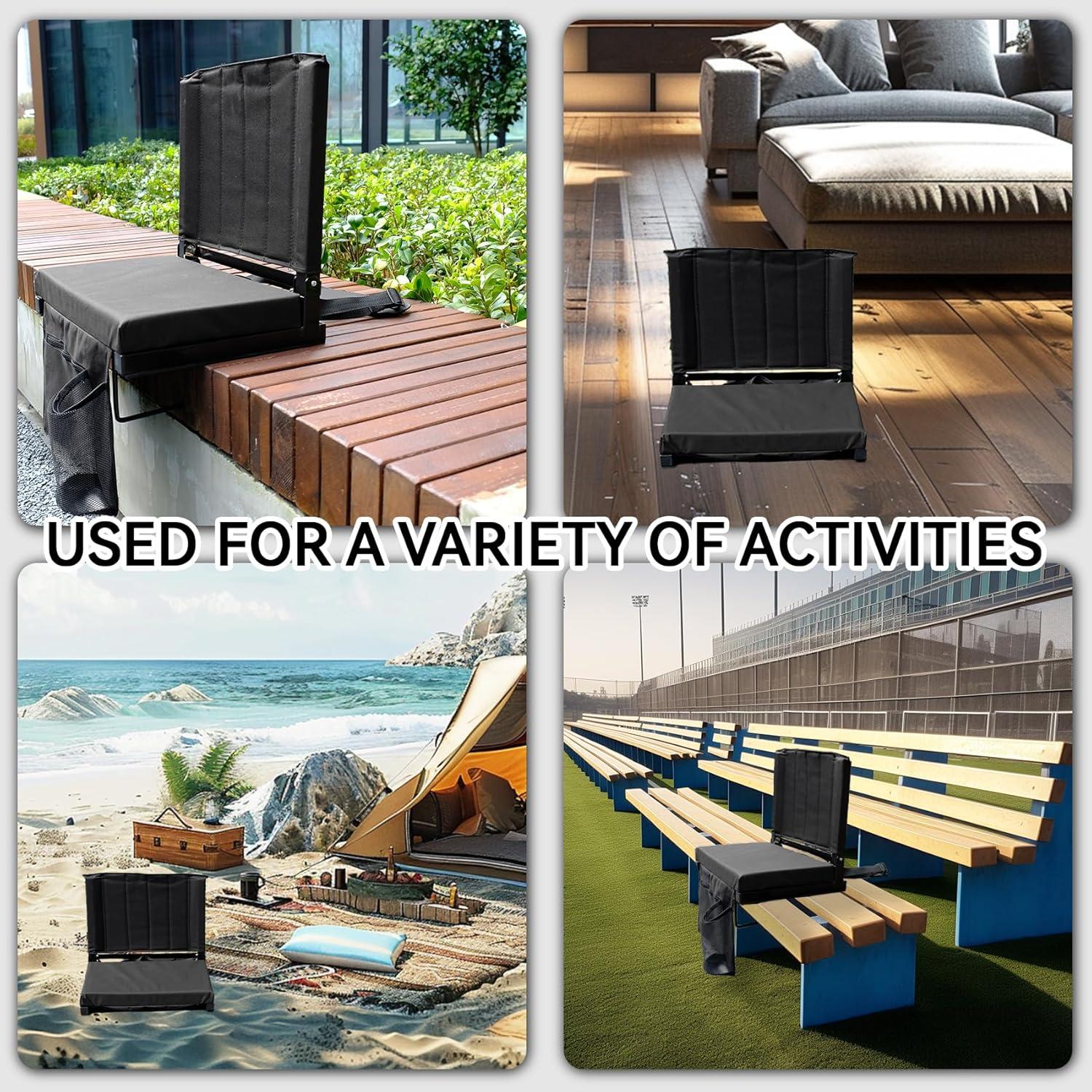 Asiento de Estadio Plegable SamitValt con Respaldo y Cojín