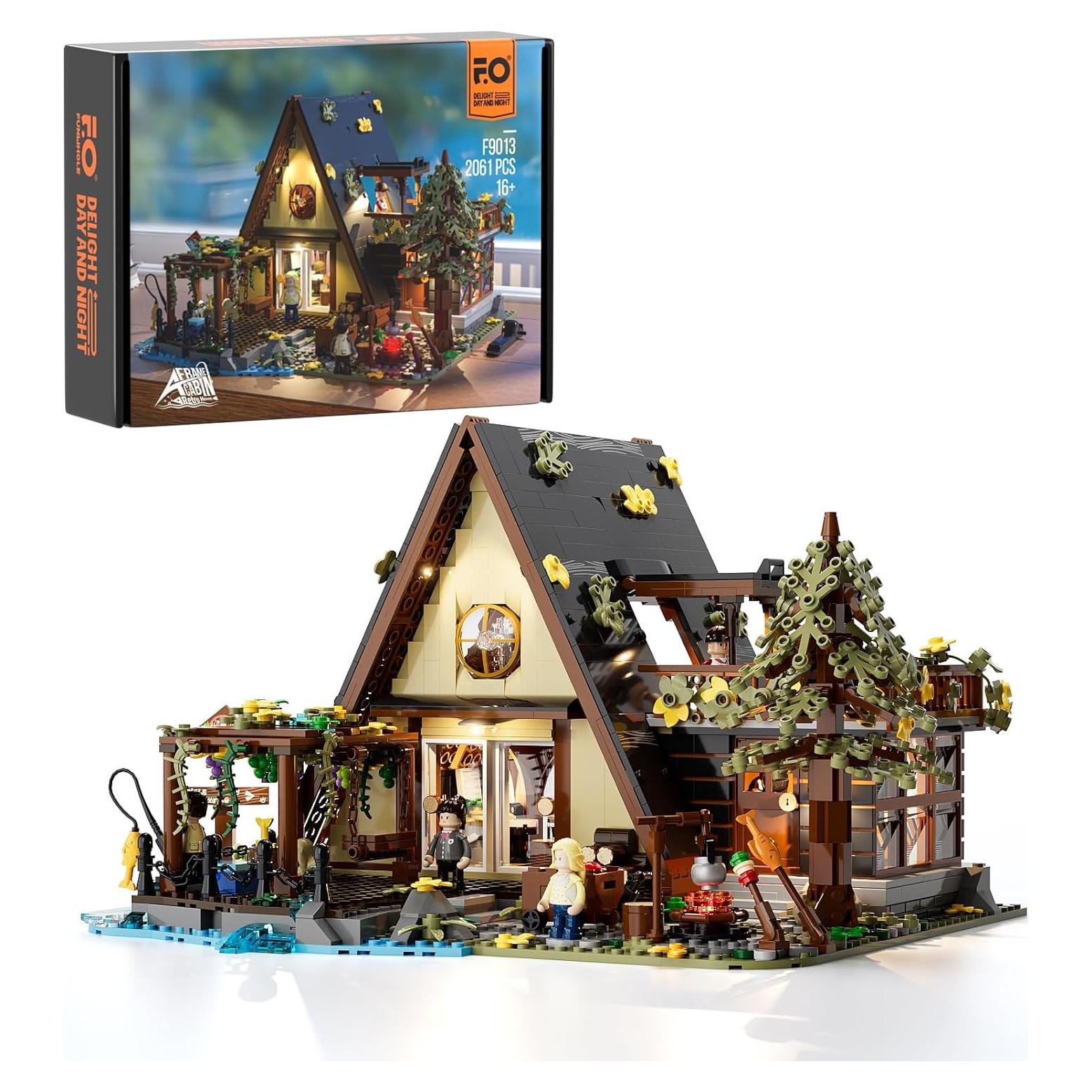 Set de Bloques Iluminados FUNWHOLE Chalet A-Frame 2061 Piezas