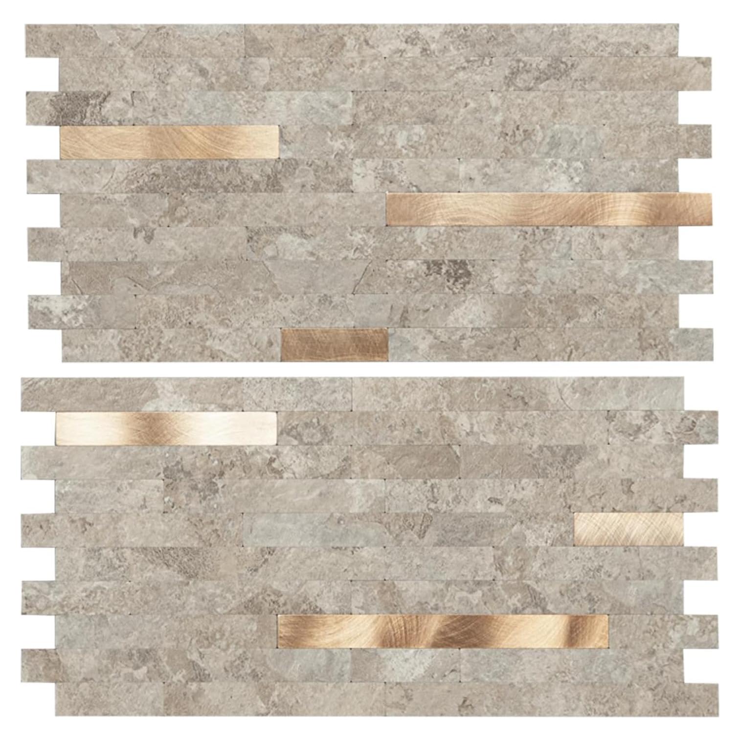 Azulejos Autoadhesivos Art3d 20 Hojas Pizarra Ecru 15x30.5cm