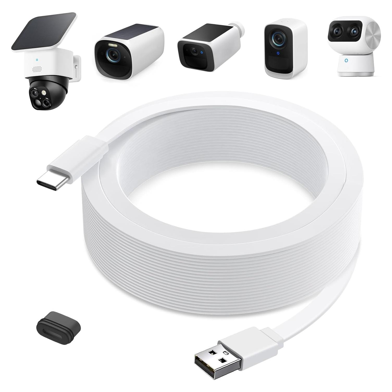 Cable de Alimentación 7.62m Goldtime para eufyCam y SoloCam