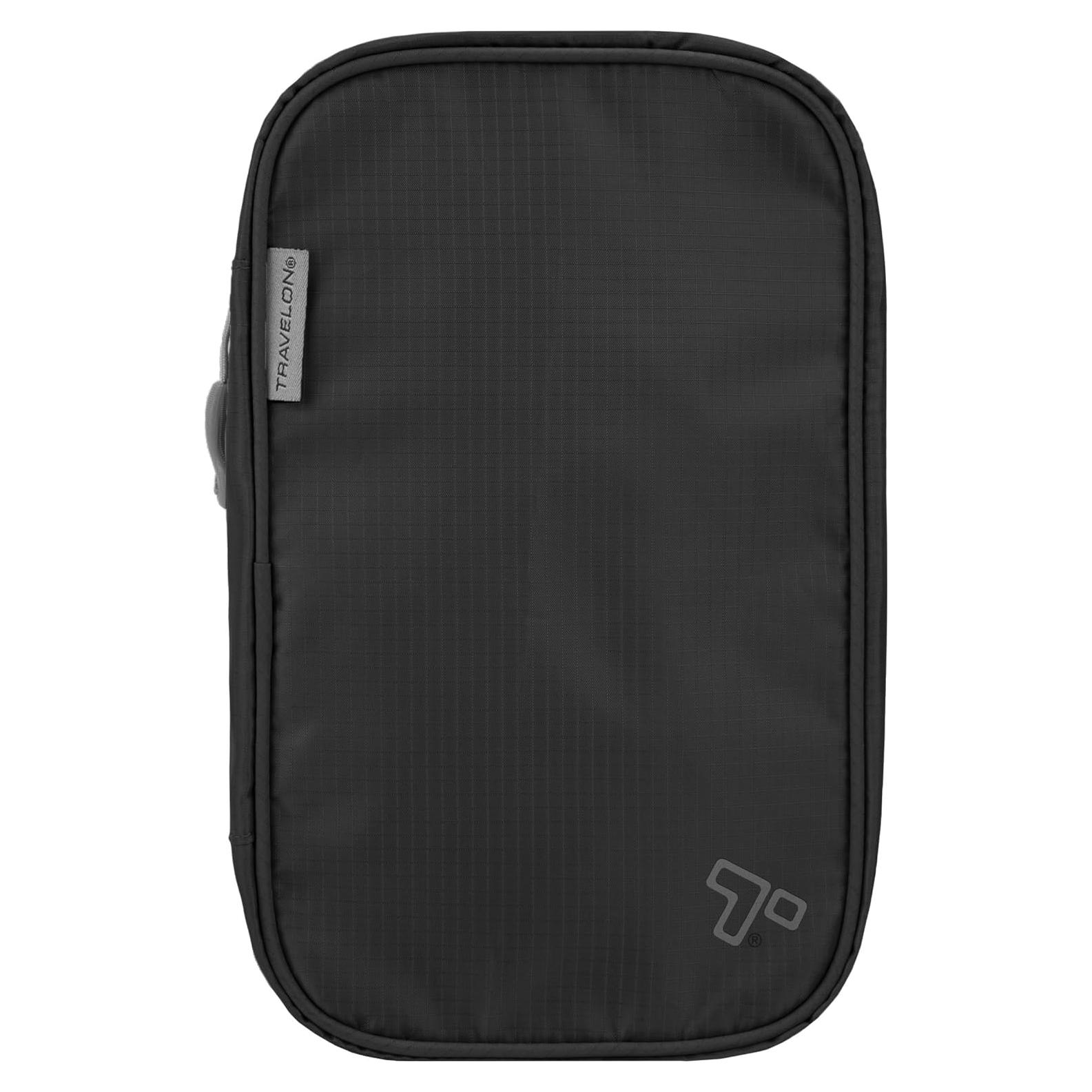 Kit de Aseo Colgante Compacto Travelon Negro 22.86x13.97cm