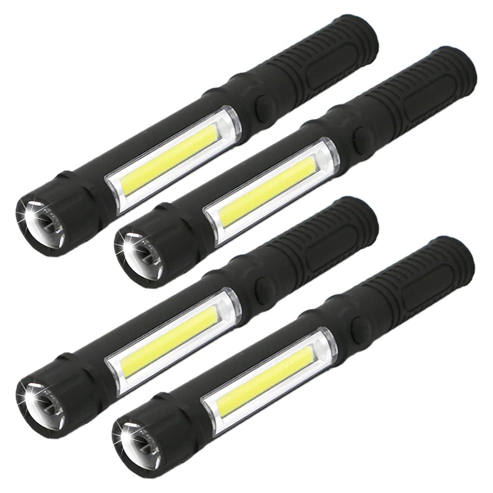 Linterna de Trabajo LED WUTL 4 Pcs con Base Magnética y Clip