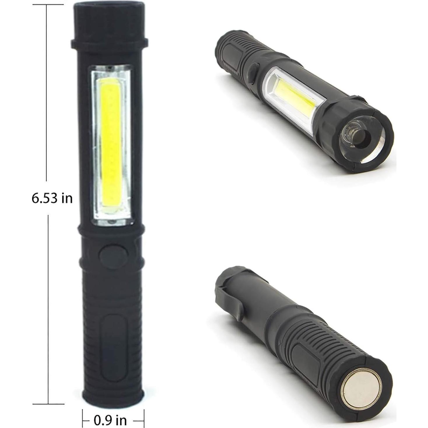 Linterna de Trabajo LED WUTL 4 Pcs con Base Magnética y Clip