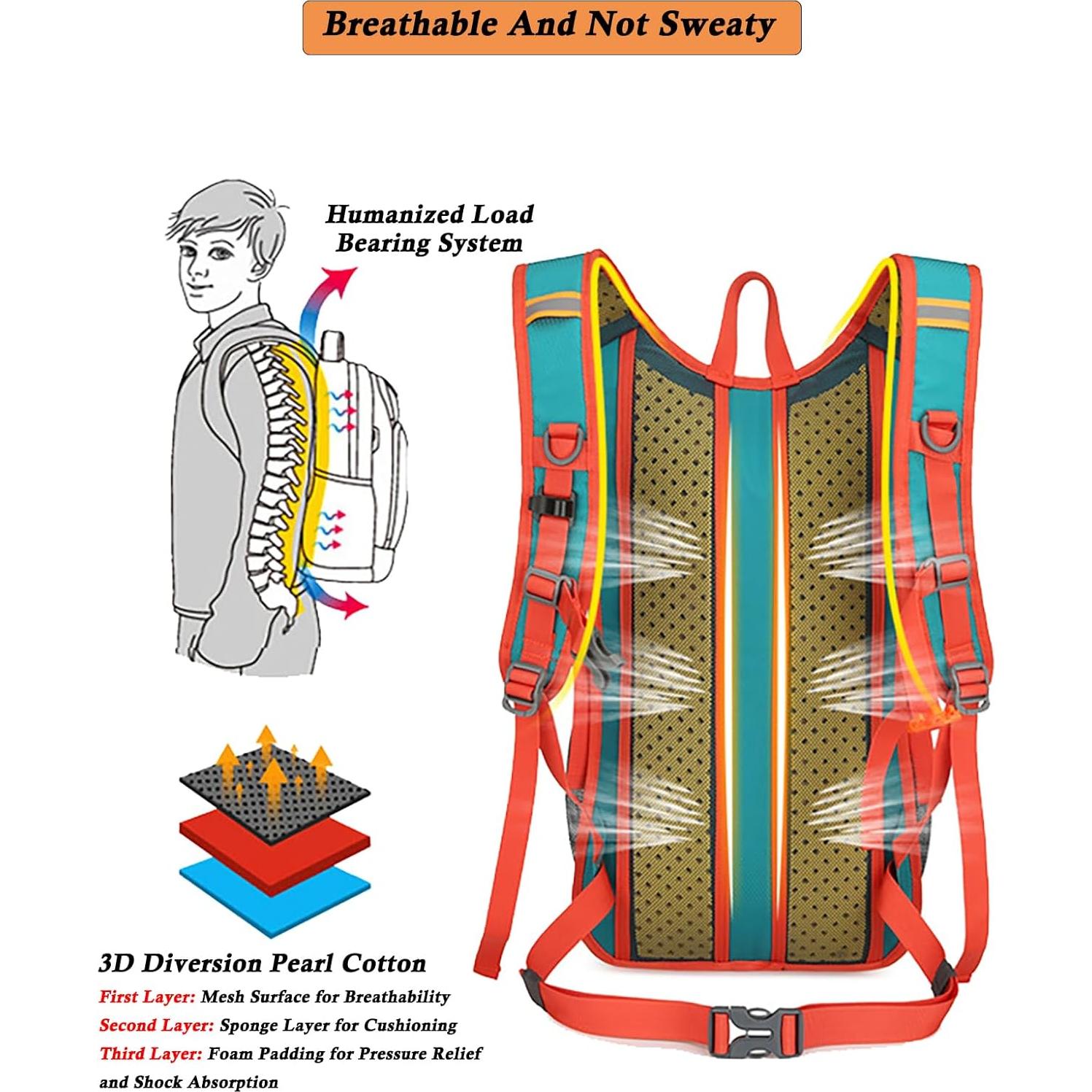 Mochila de Senderismo 35L Blackpongo Impermeable Unisex