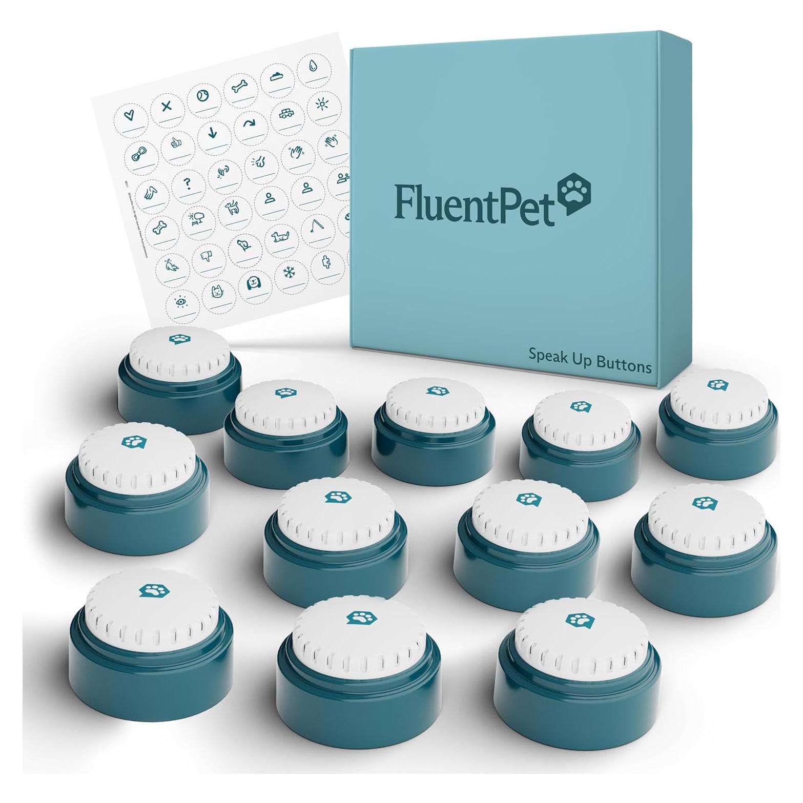 Botones de Comunicación FluentPet Speak Up! - Paquete de 12