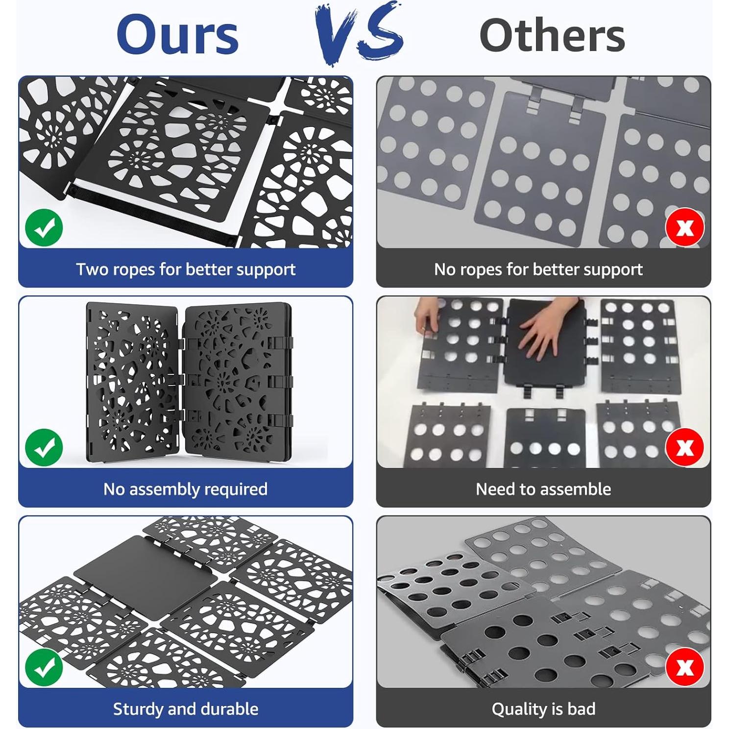 Tablero de Doblado de Ropa BoxLegend V1-Plus Negro 30.5x27.9cm