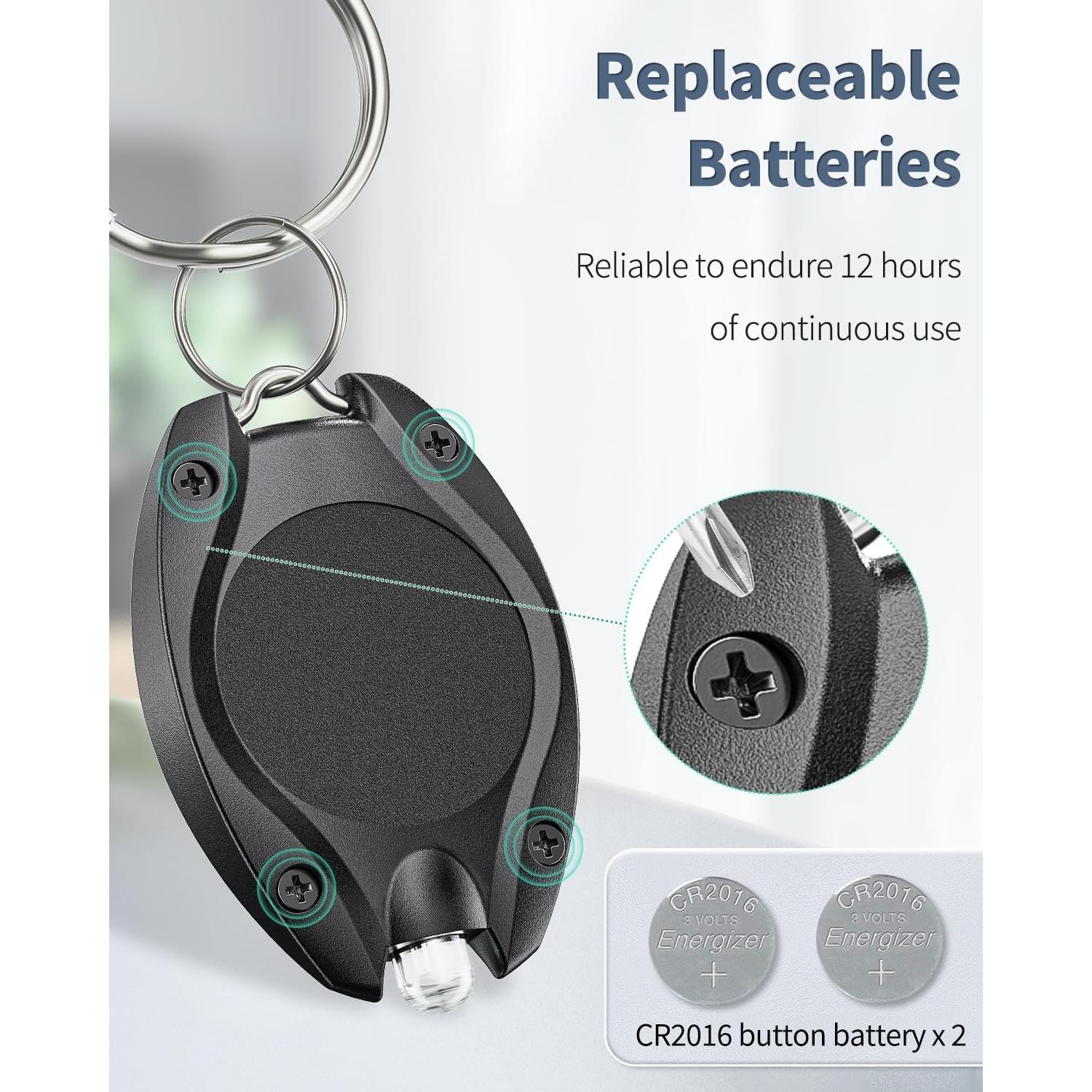 Paquete de 5 Linternas LED Uniclife Mini Llave 14 Lúmenes