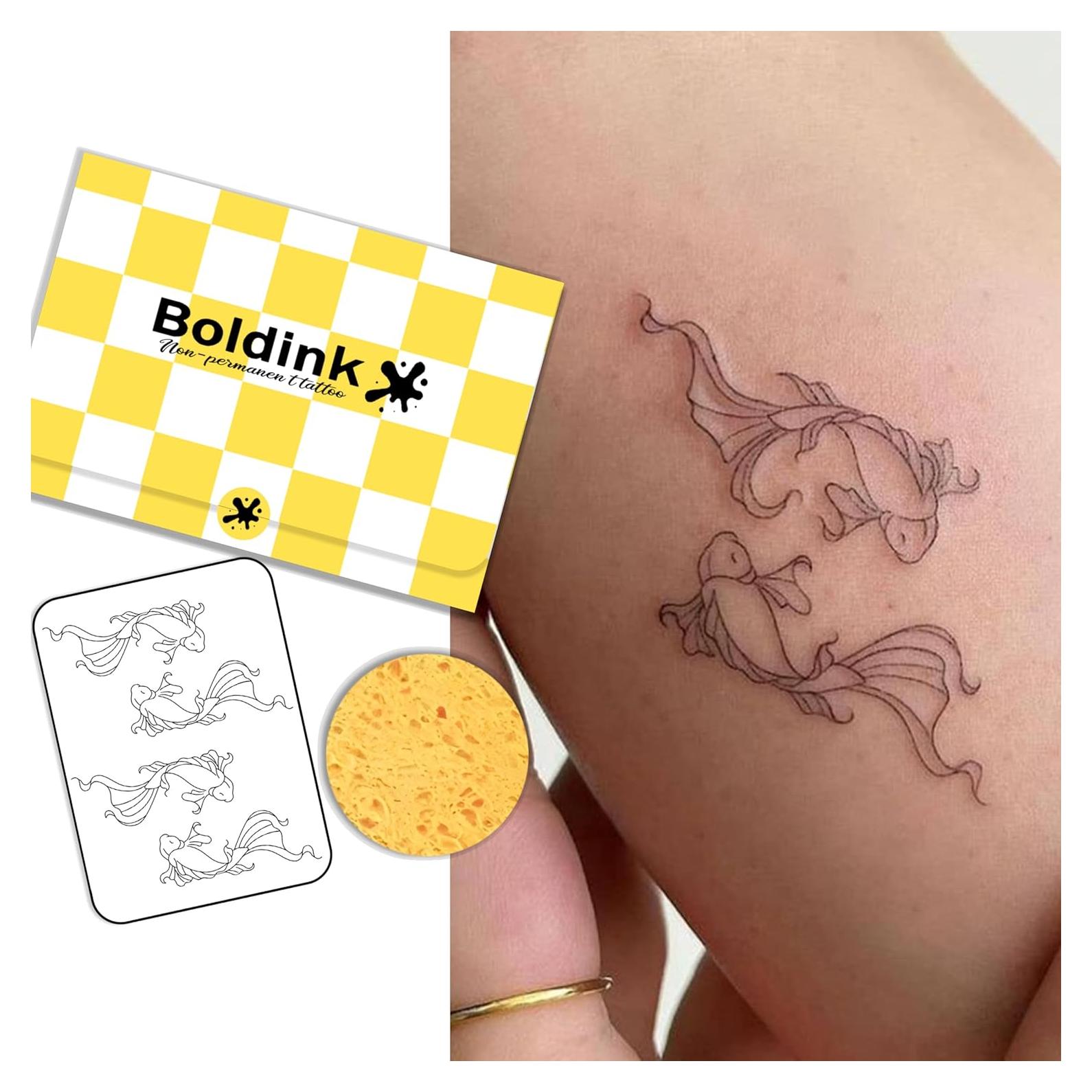 Tatuajes Semipermanentes Boldink Pez Doble - 7-14 Días