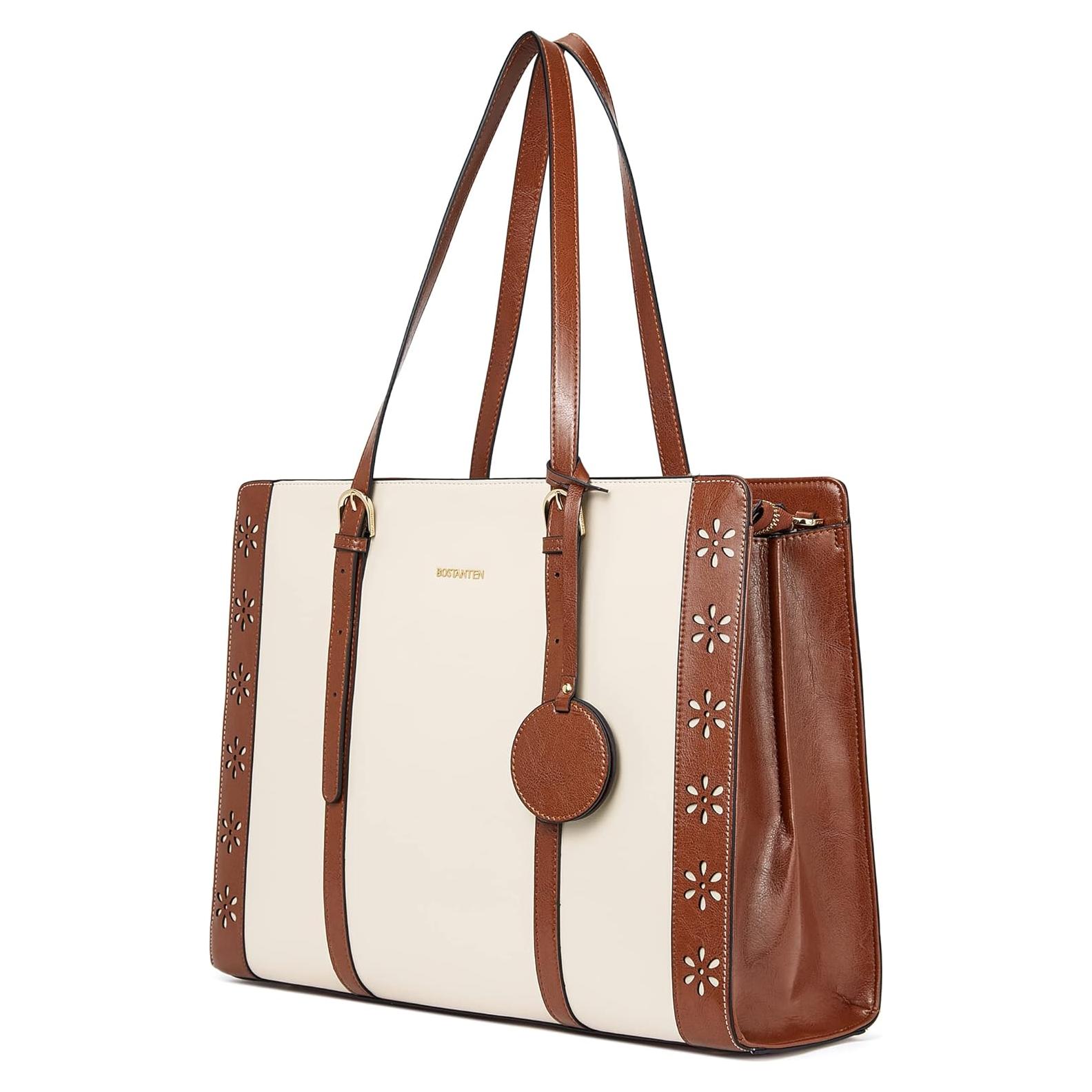 Bolsa de Laptop BOSTANTEN para Mujeres 15.6" Cuero Vintage