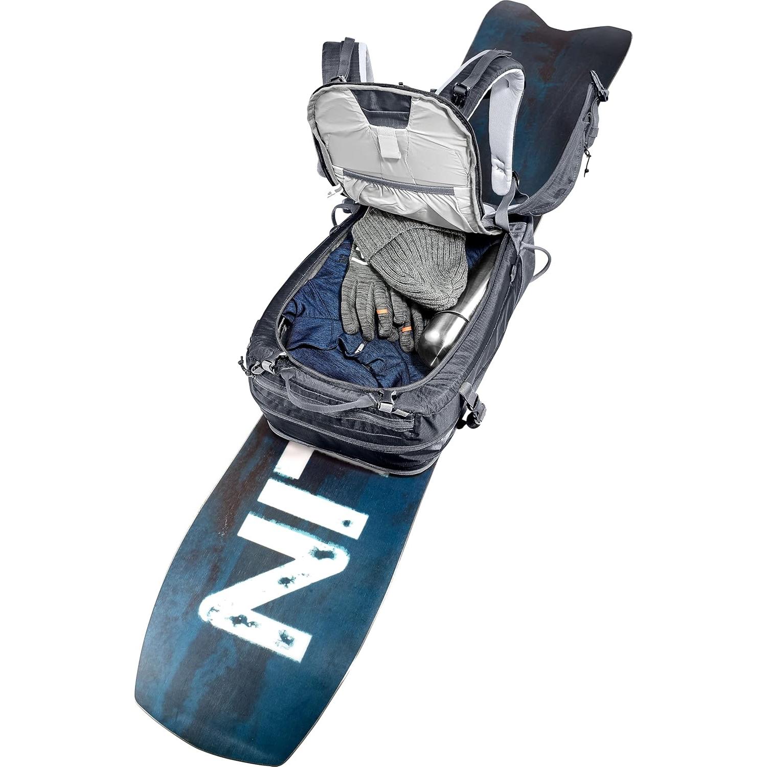 Mochila Deuter Freerider 30L Negra para Esquí y Snowboard