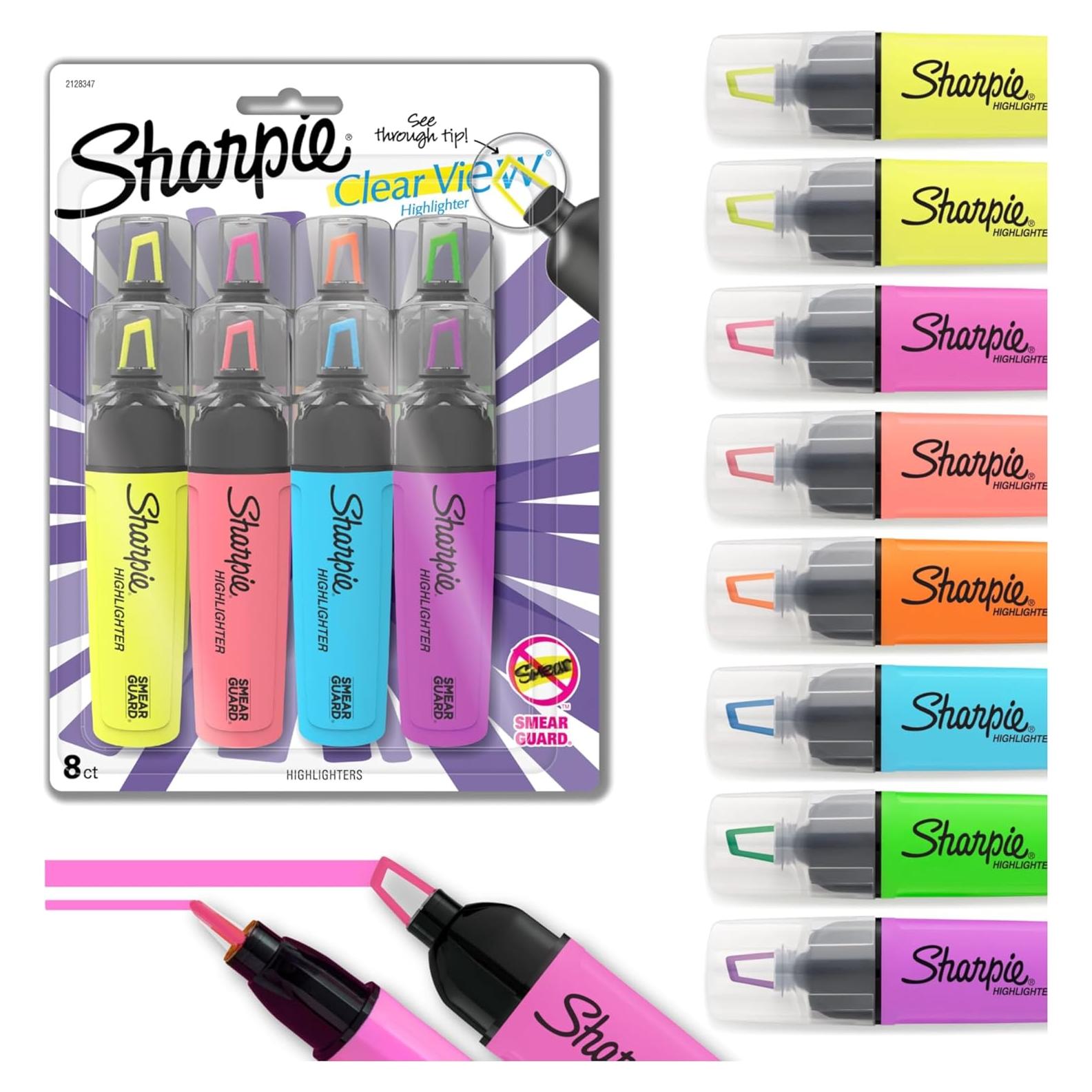 Marcadores Fluorescentes Sharpie Clear View Set 8 Colores