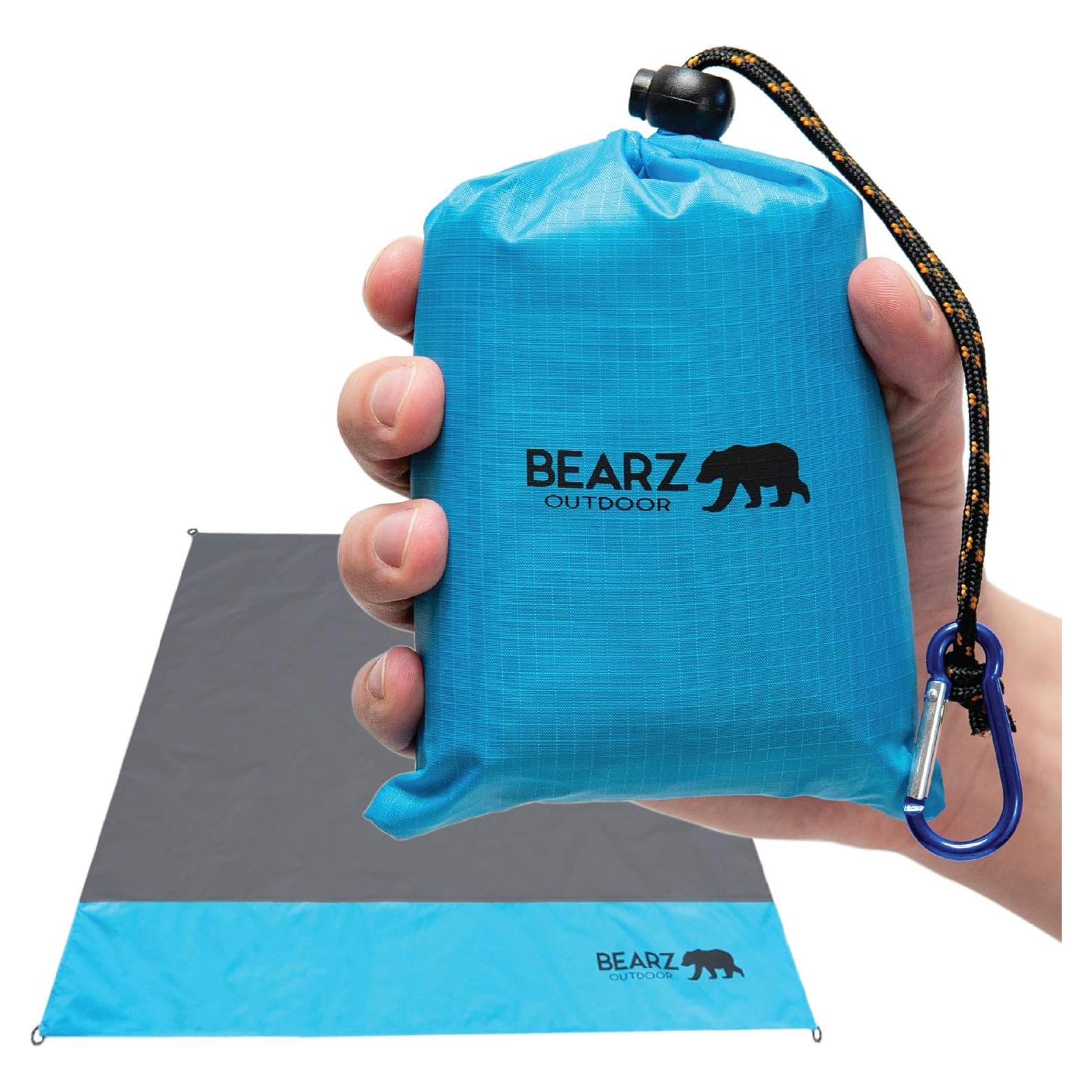 Manta de bolsillo BEARZ Outdoor impermeable 152x140 cm azul