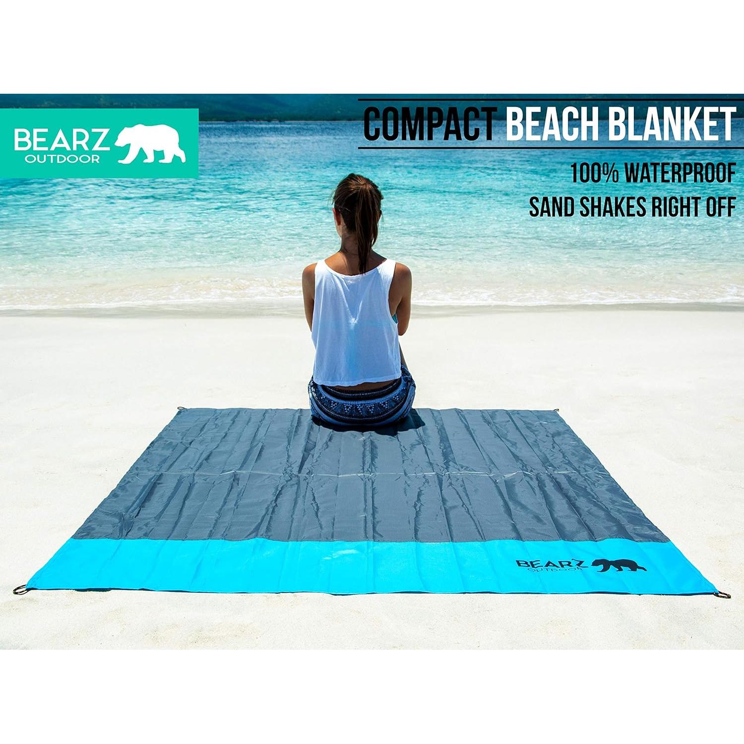 Manta de bolsillo BEARZ Outdoor impermeable 152x140 cm azul