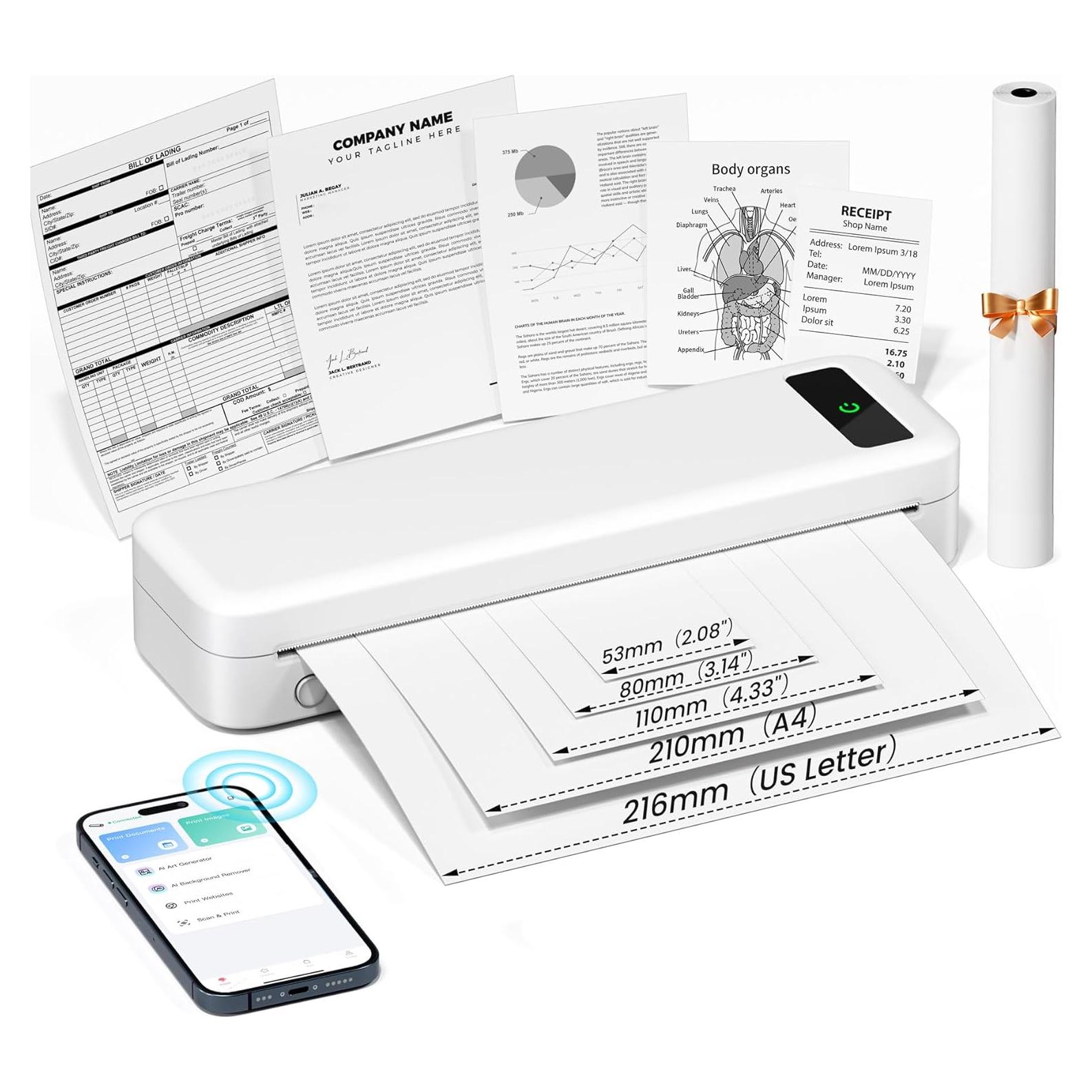 Impresora Térmica Portátil TATTMUSE A285M Bluetooth 0.68kg