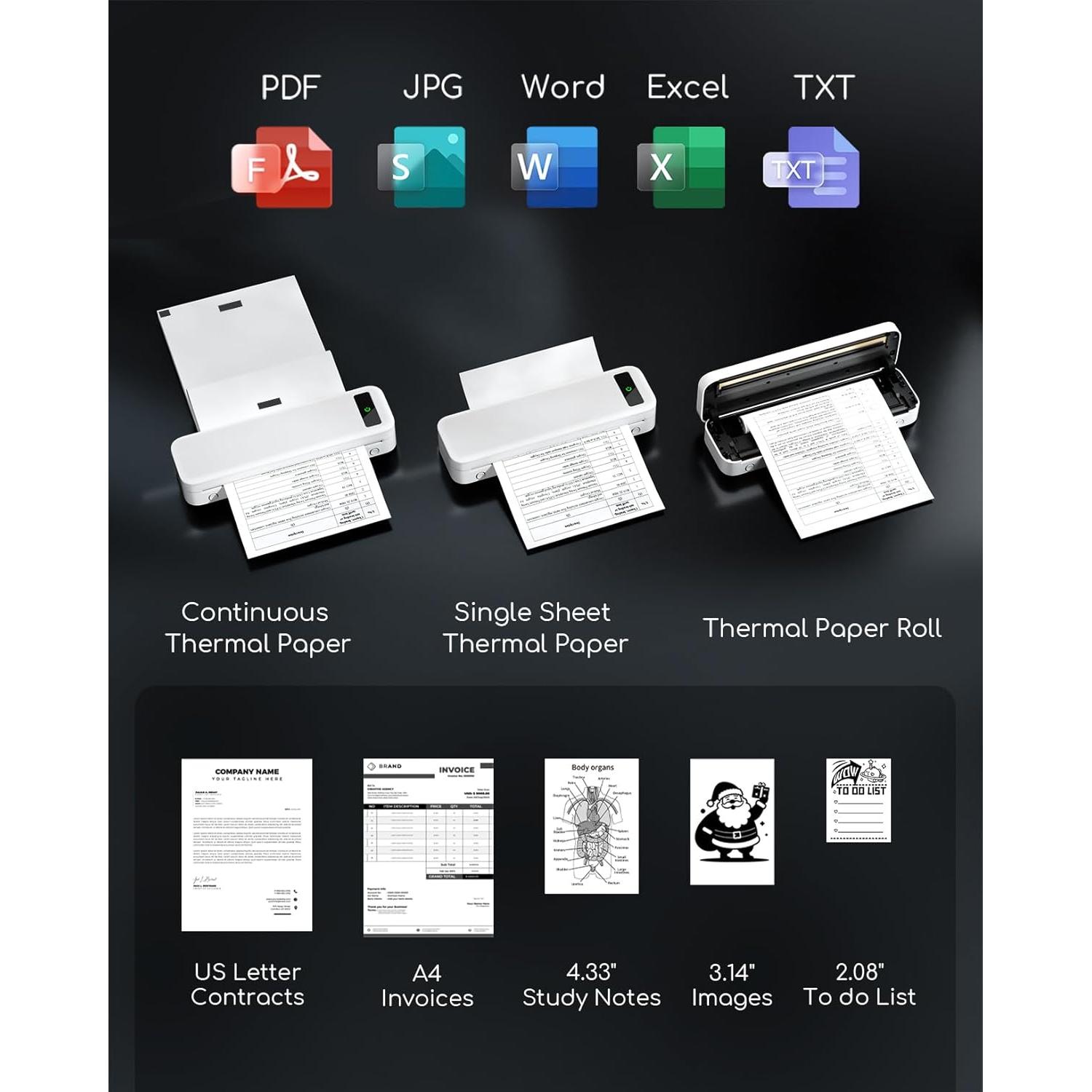 Impresora Térmica Portátil TATTMUSE A285M Bluetooth 0.68kg