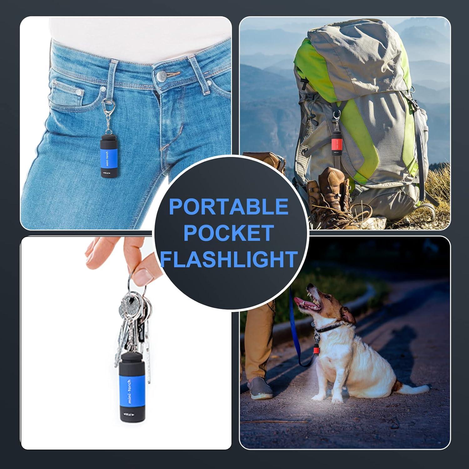 Mini Linternas LED Recargables USB Cussity 3 Paquetes