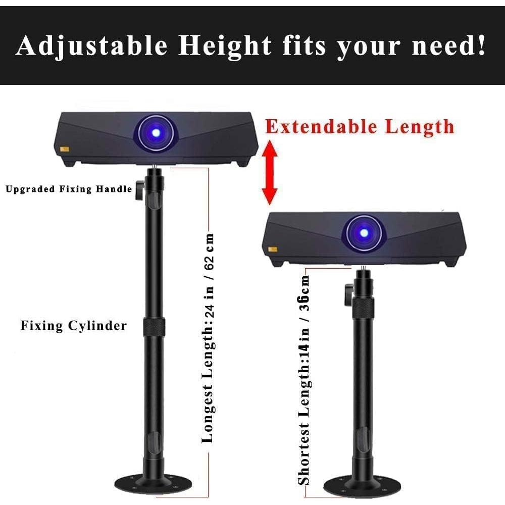 Soporte de Proyector 2-Be-Best Ajustable 37-62 cm Negro