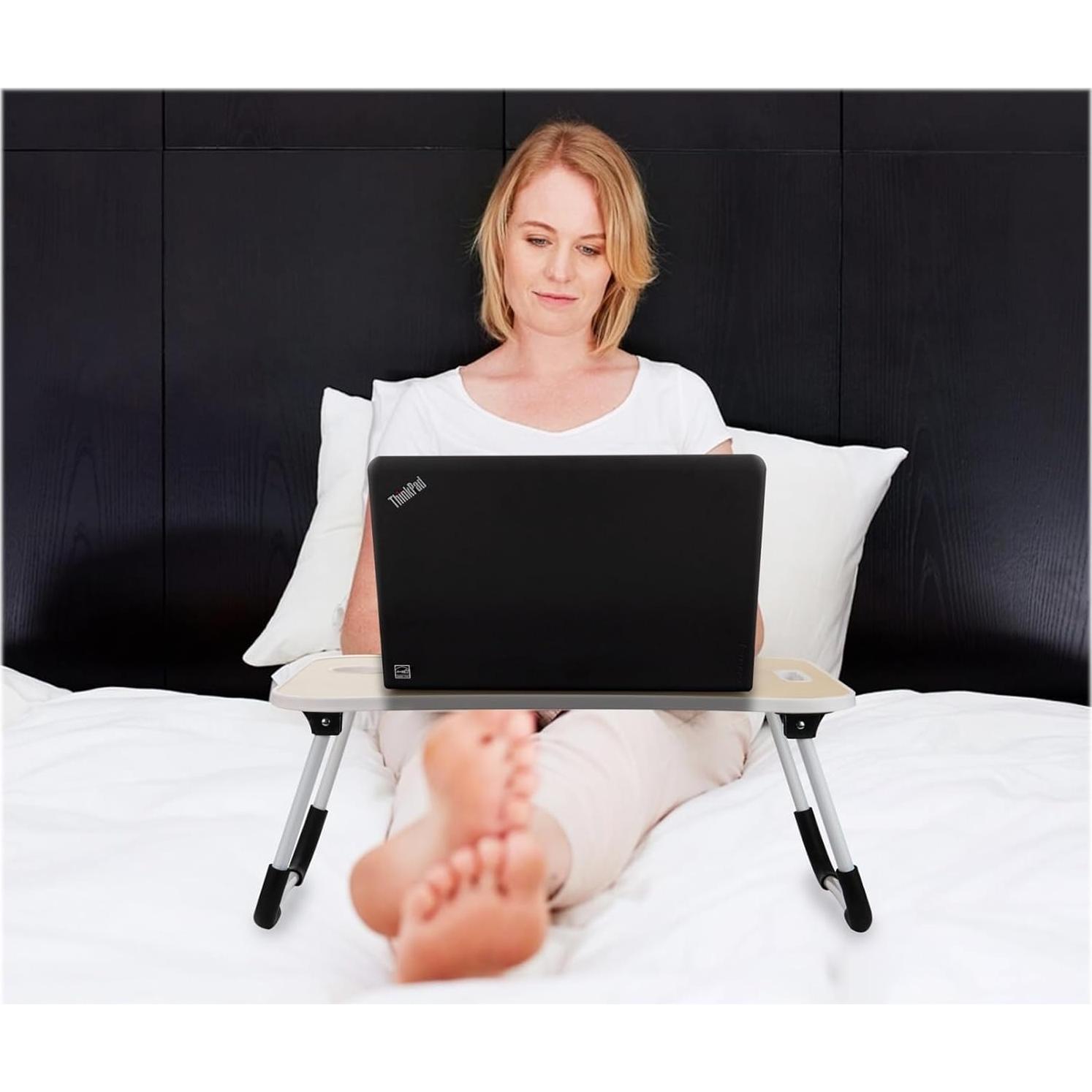 Mesa de Regazo Ajustable Mind Reader Beige 59x34.9 cm