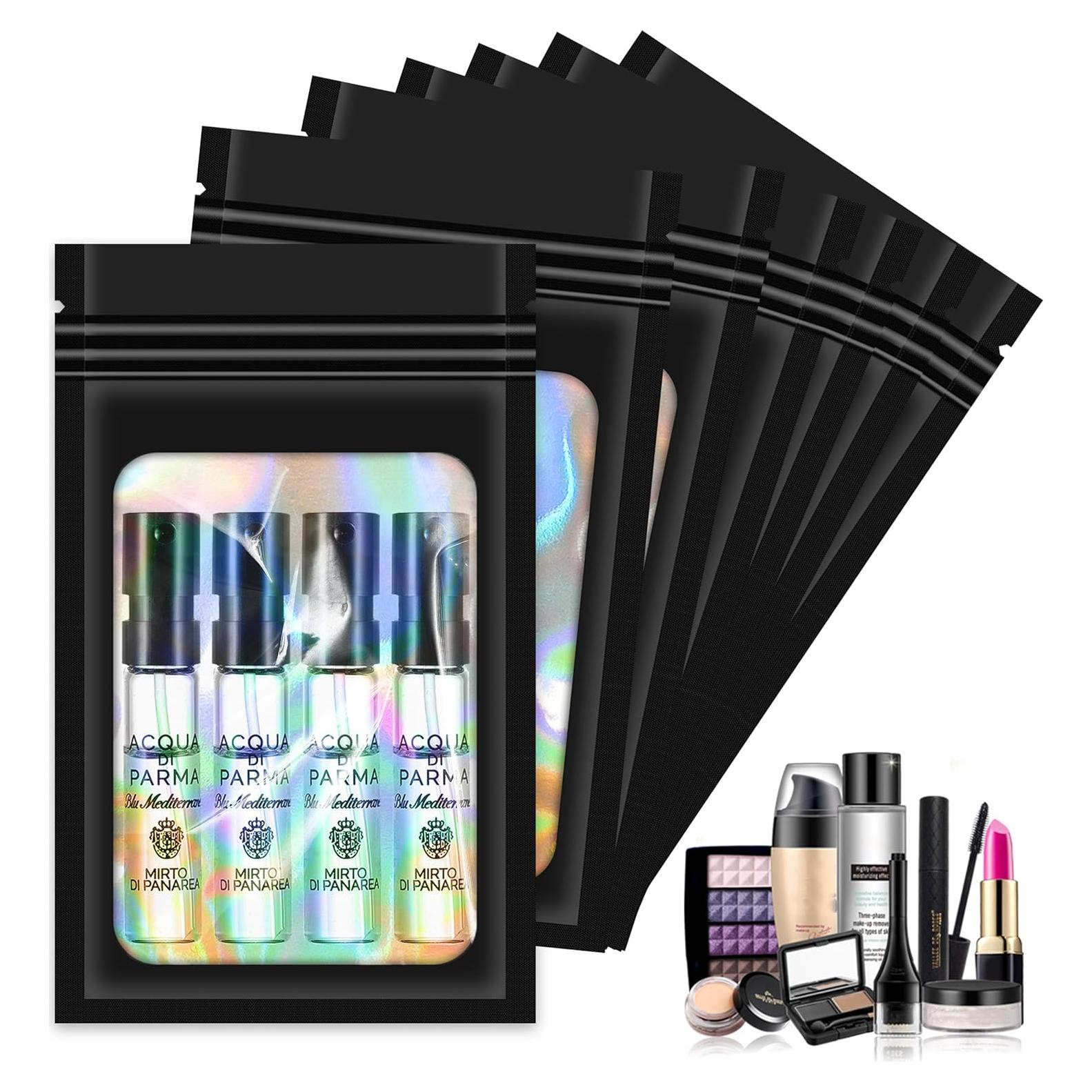 100 Bolsas Mylar Holográficas Reutilizables 7x10 cm Jedqlnye