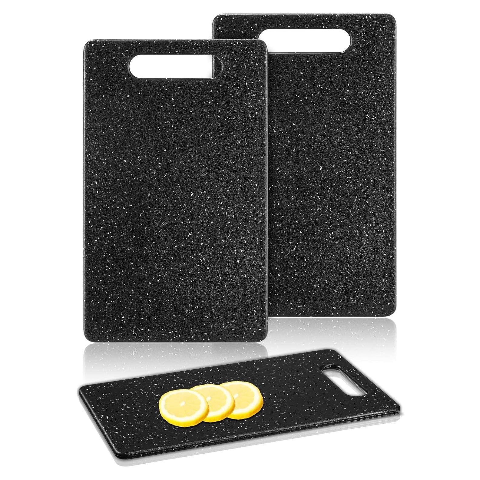 Juego de 2 Tablas de Cortar Lounsweer 25x15 cm Plástico Negro