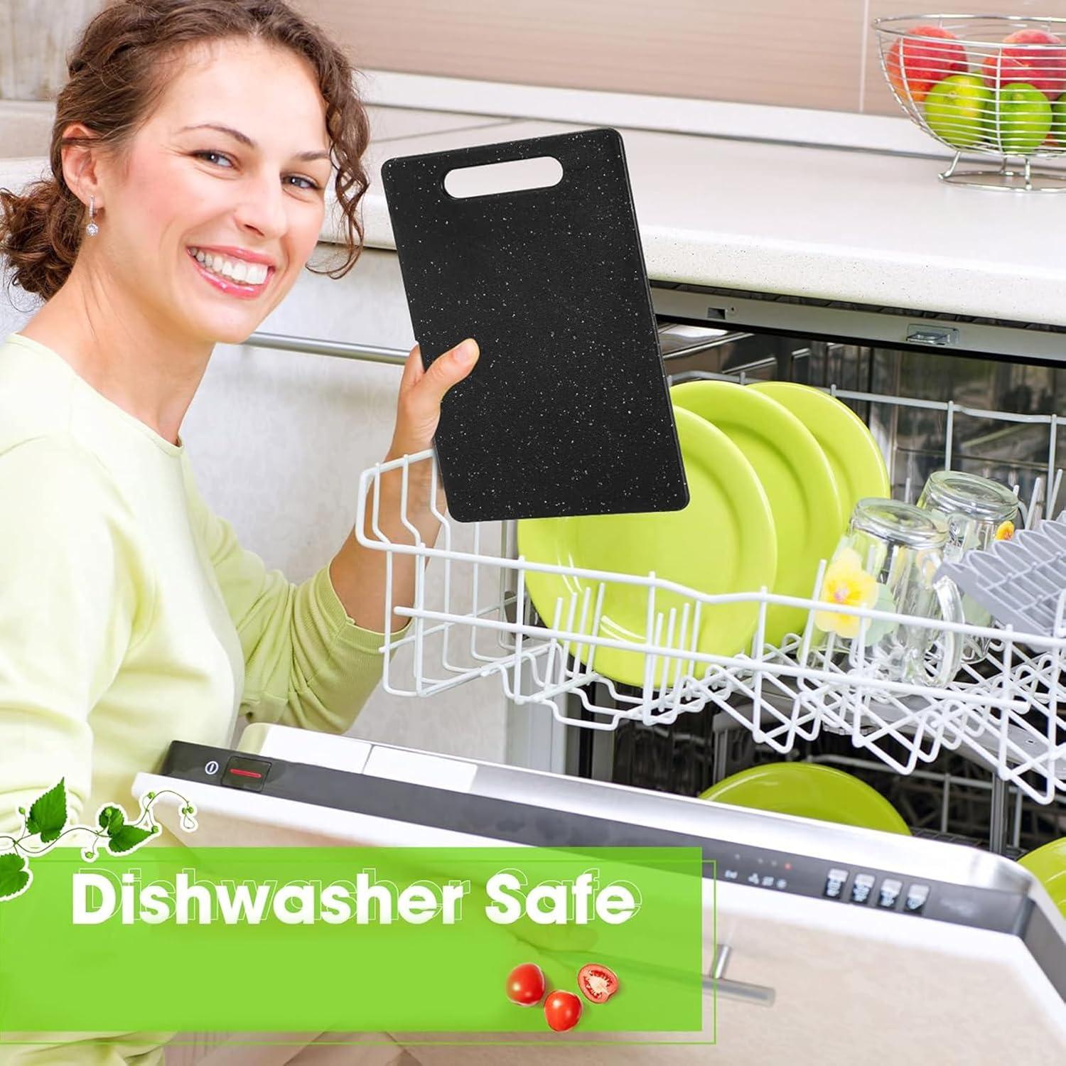 Juego de 2 Tablas de Cortar Lounsweer 25x15 cm Plástico Negro