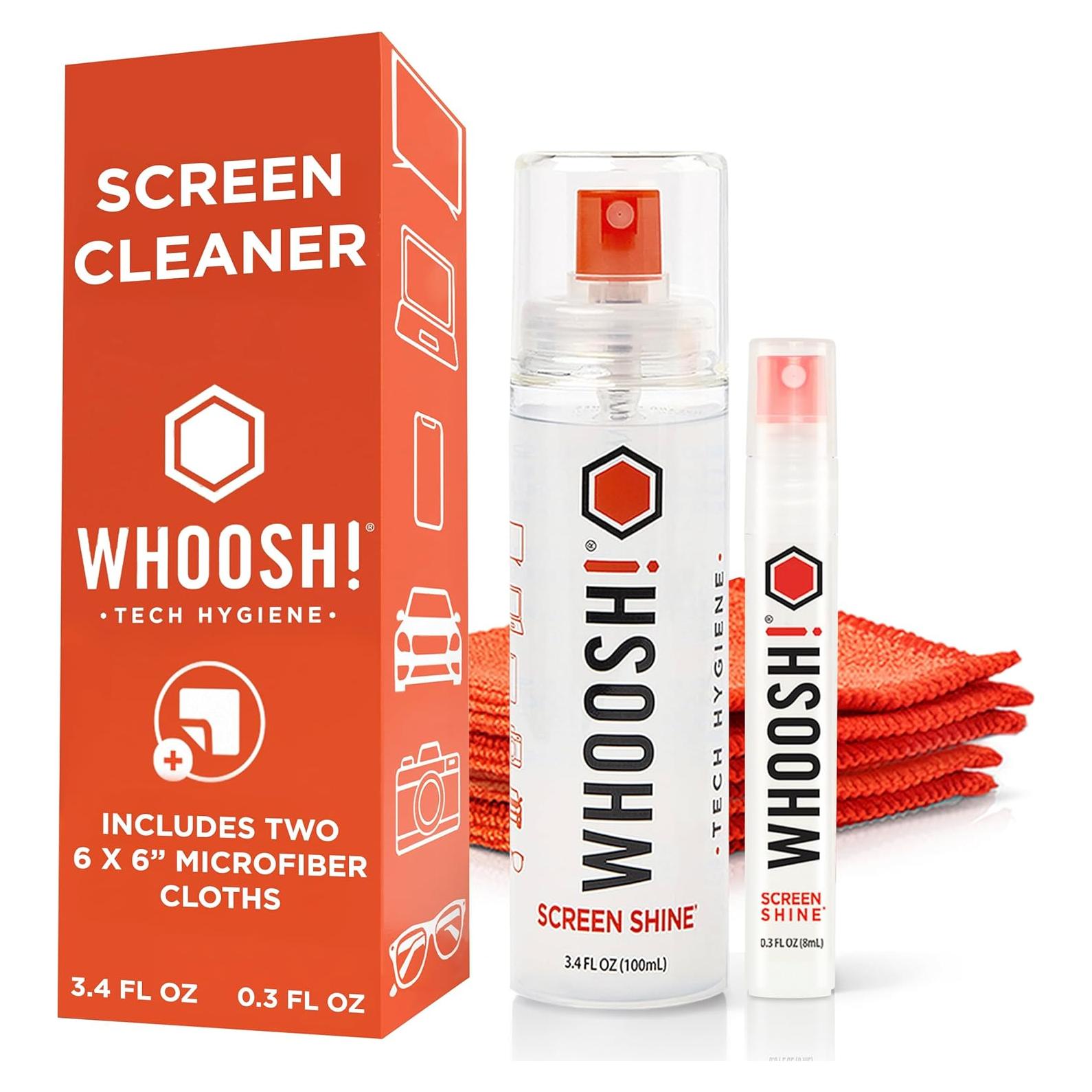 Limpiador de Pantalla WHOOSH! Duo - 100 ml + 9 ml con Paños
