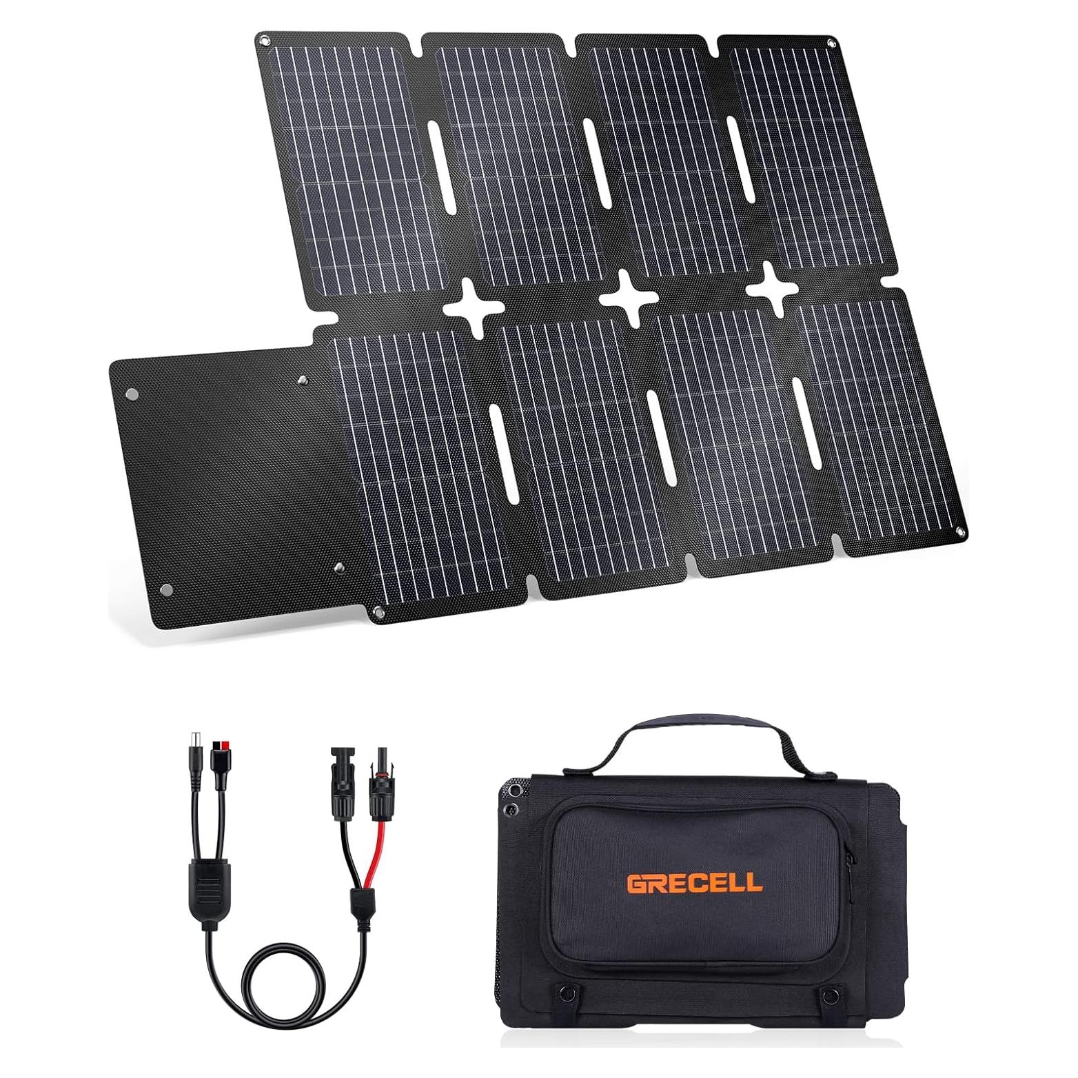 Panel Solar Plegable GRECELL 80W USB-C Impermeable