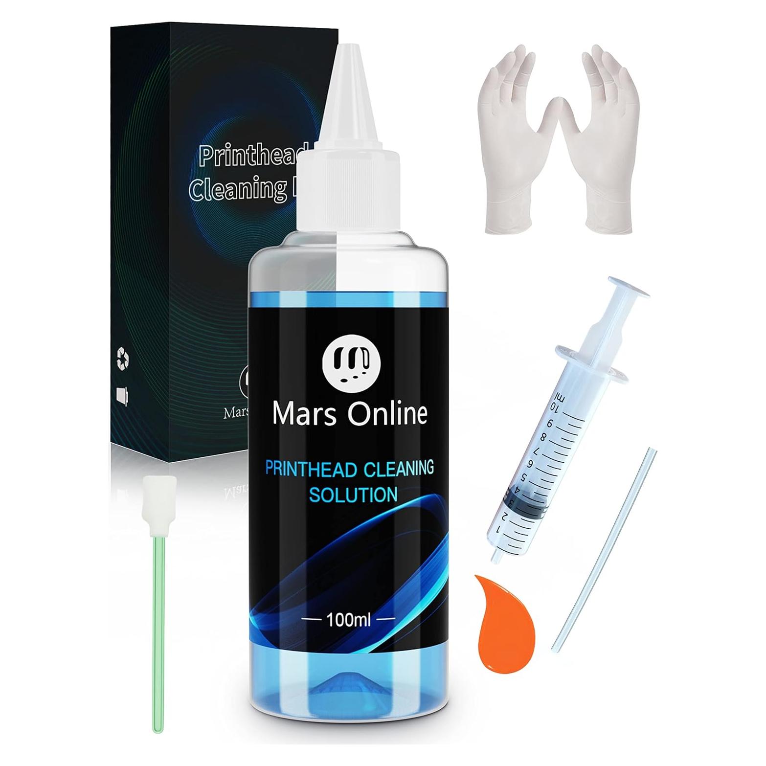 Kit de limpieza de cabezales de impresora Mars Online 100ML