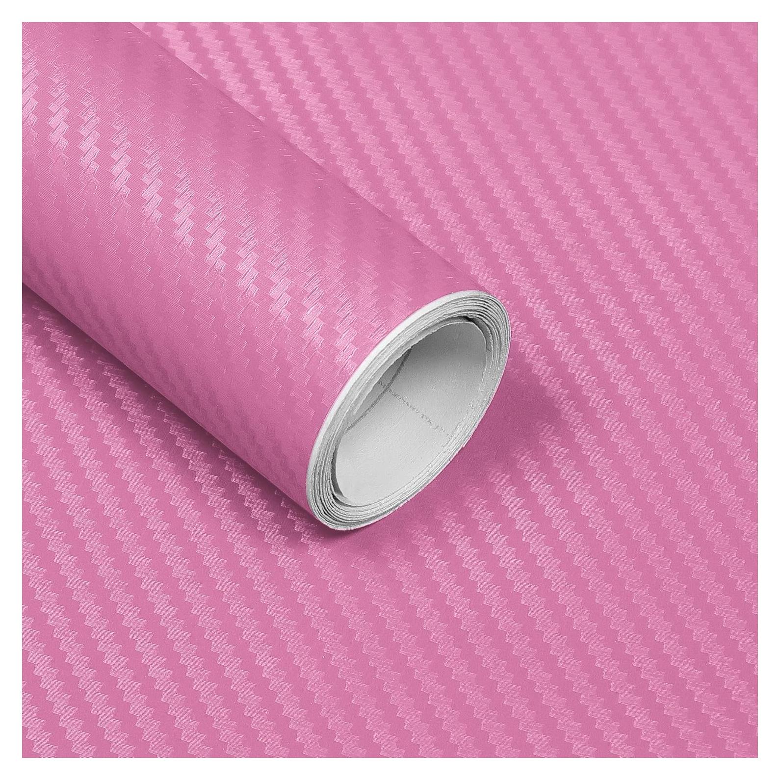 Vinilo de Fibra de Carbono 3D Lypumso Rosa 0.3m x 1.5m