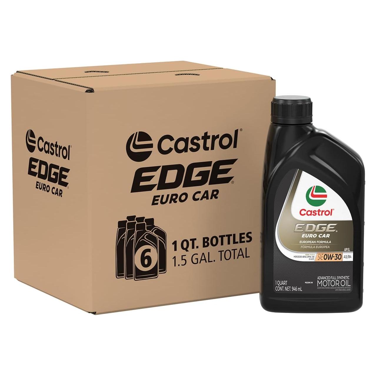 Aceite de Motor Sintético Castrol EDGE Euro 0W-30 6L