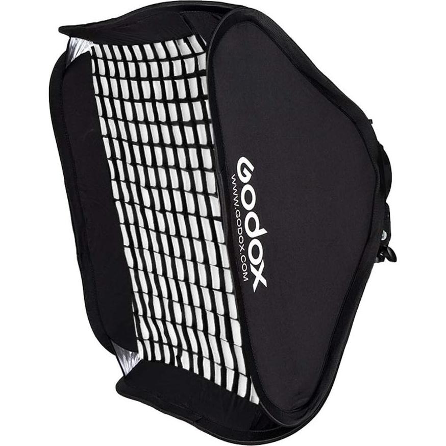 Godox Softbox 60x60 cm con Rejilla y Soporte S2 para Flash