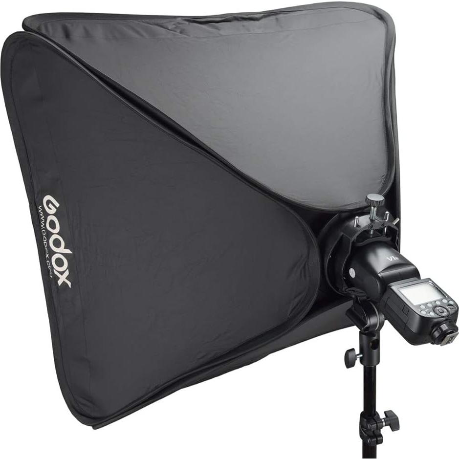 Godox Softbox 60x60 cm con Rejilla y Soporte S2 para Flash