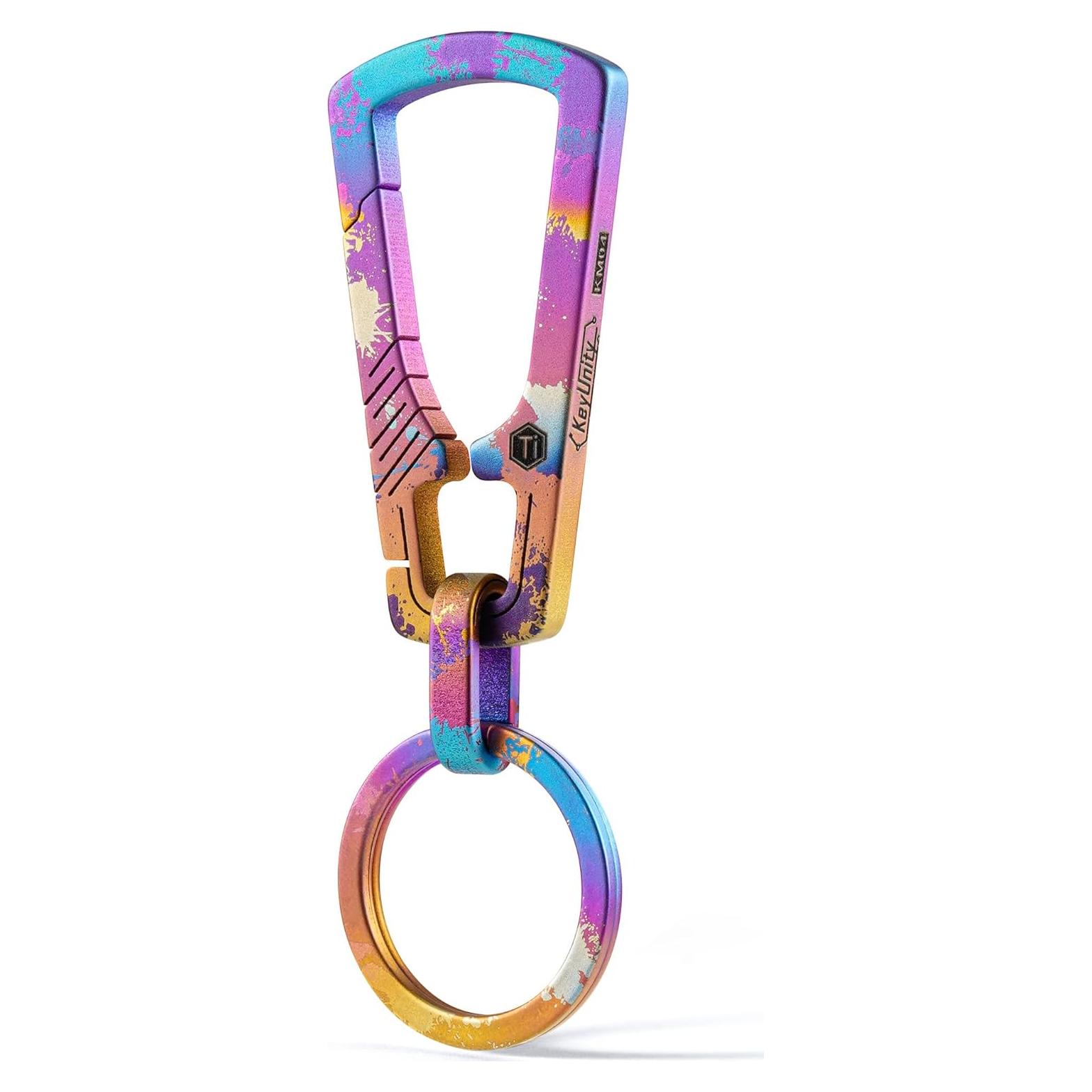 Clip de Llavero de Titanio KeyUnity KM04 EDC 76mm