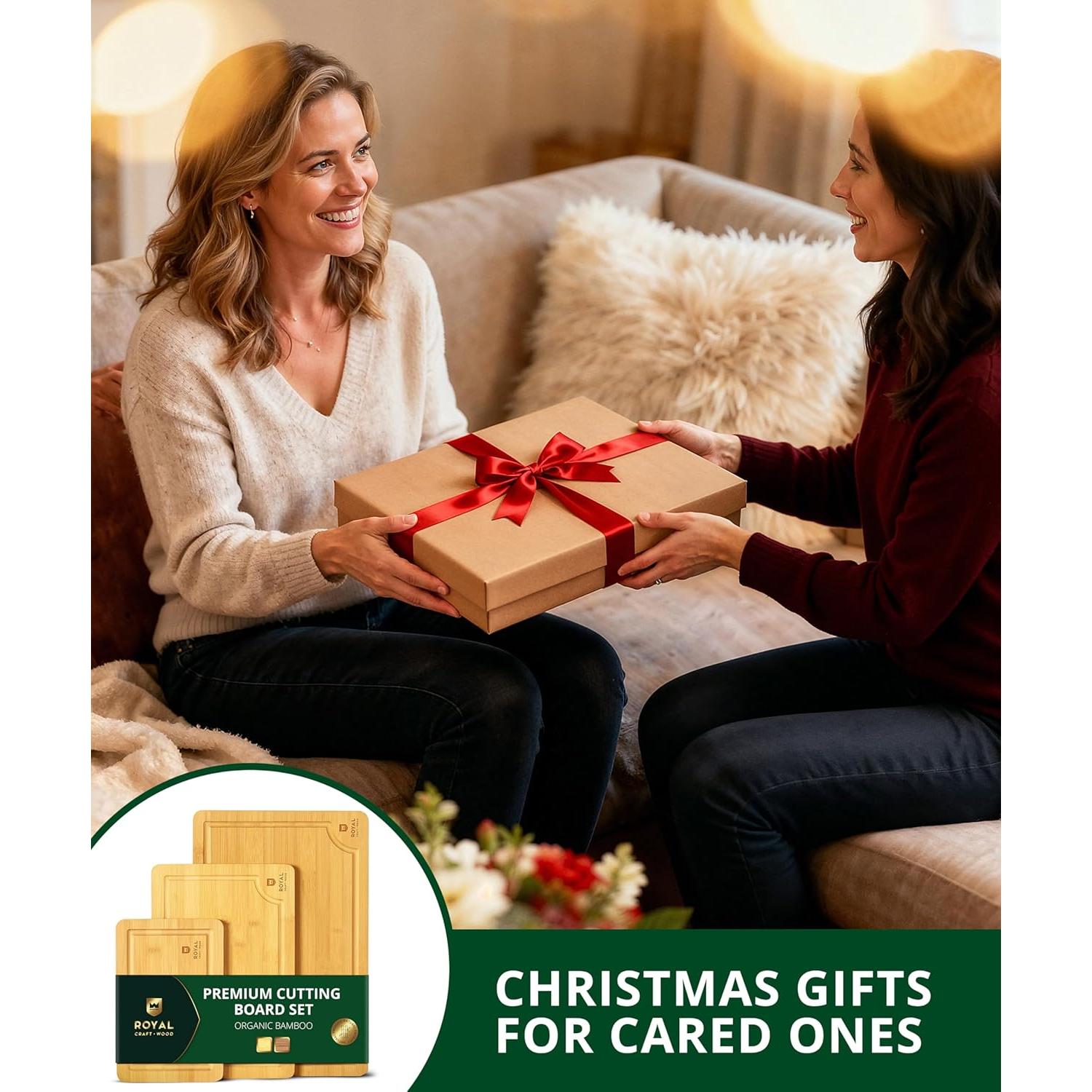 Juego de Tablas de Cortar de Bambú Royal Craft Wood 3 Piezas