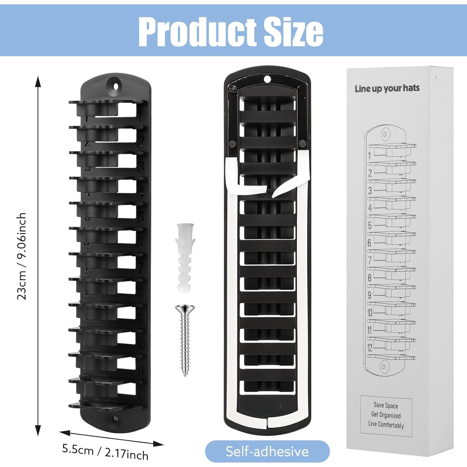 Organizador de Gorras Dntorx, Soporte Pared 1 Paquete ABS