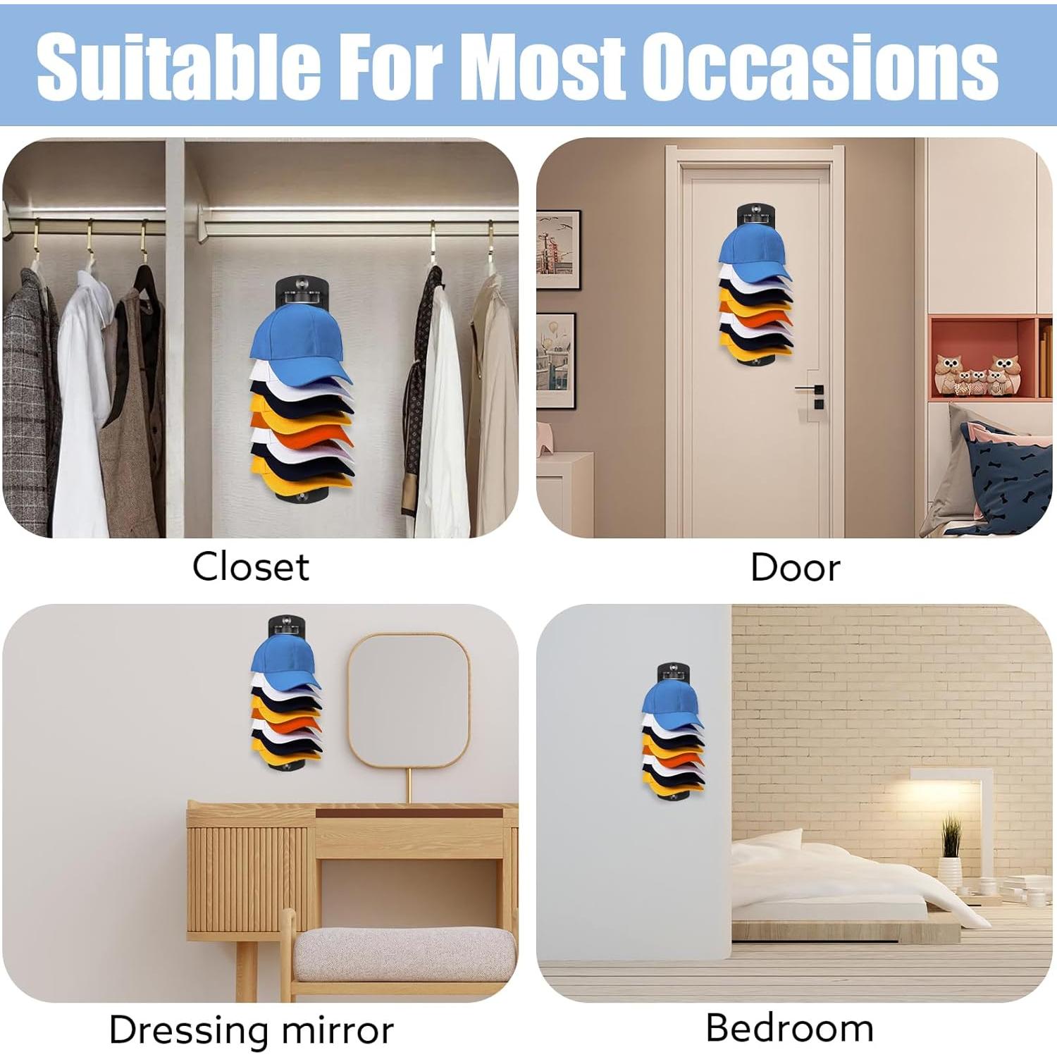 Organizador de Gorras Dntorx, Soporte Pared 1 Paquete ABS