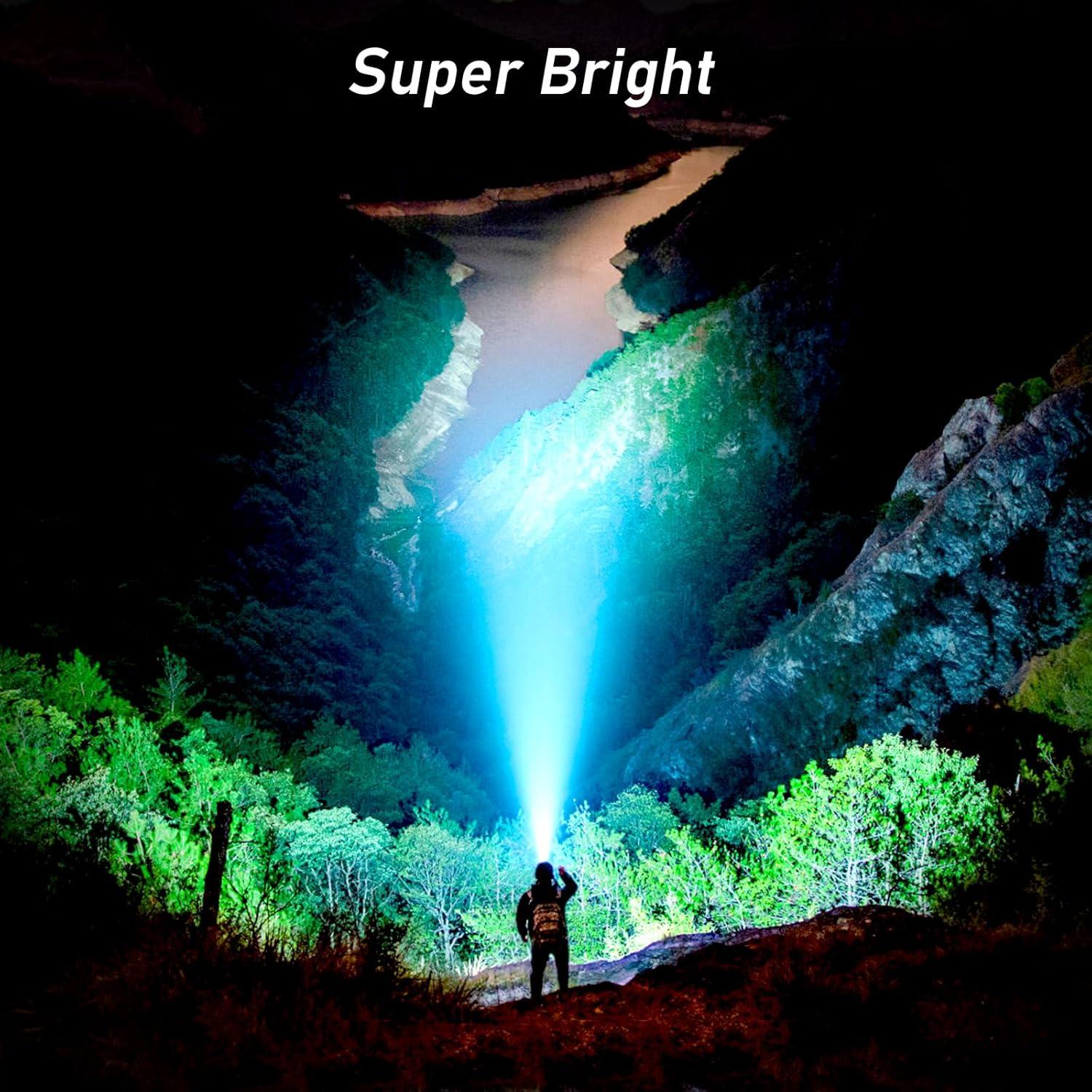 Linterna Frontal LED Recargable Blukar 2 Paquete 1200mAh