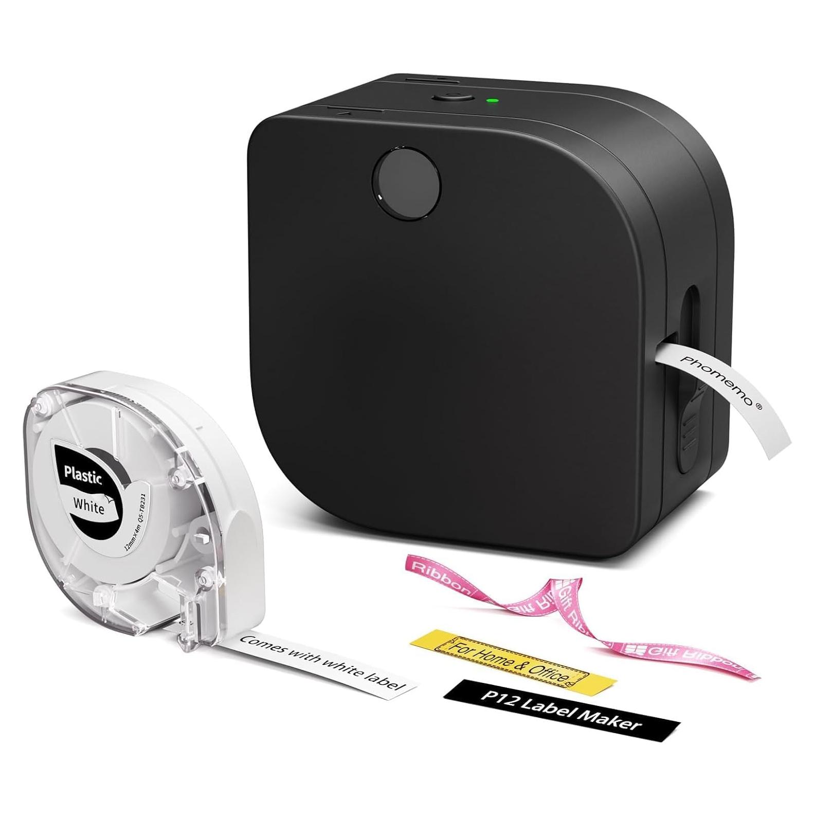 Phomemo P12 Mini Etiquetadora Bluetooth Térmica 12mm Negro